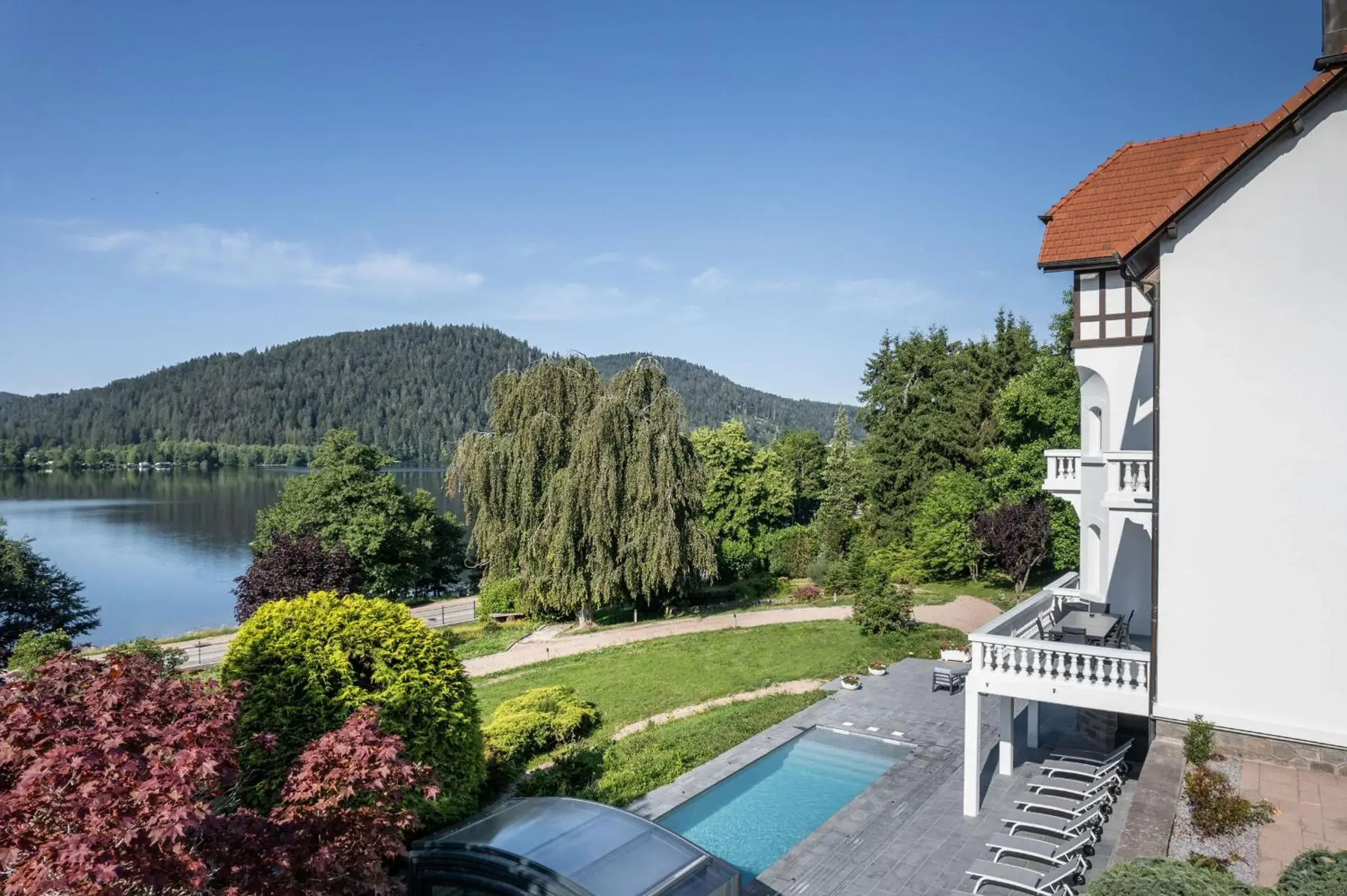 Pool View in Hôtel Le Beau Rivage