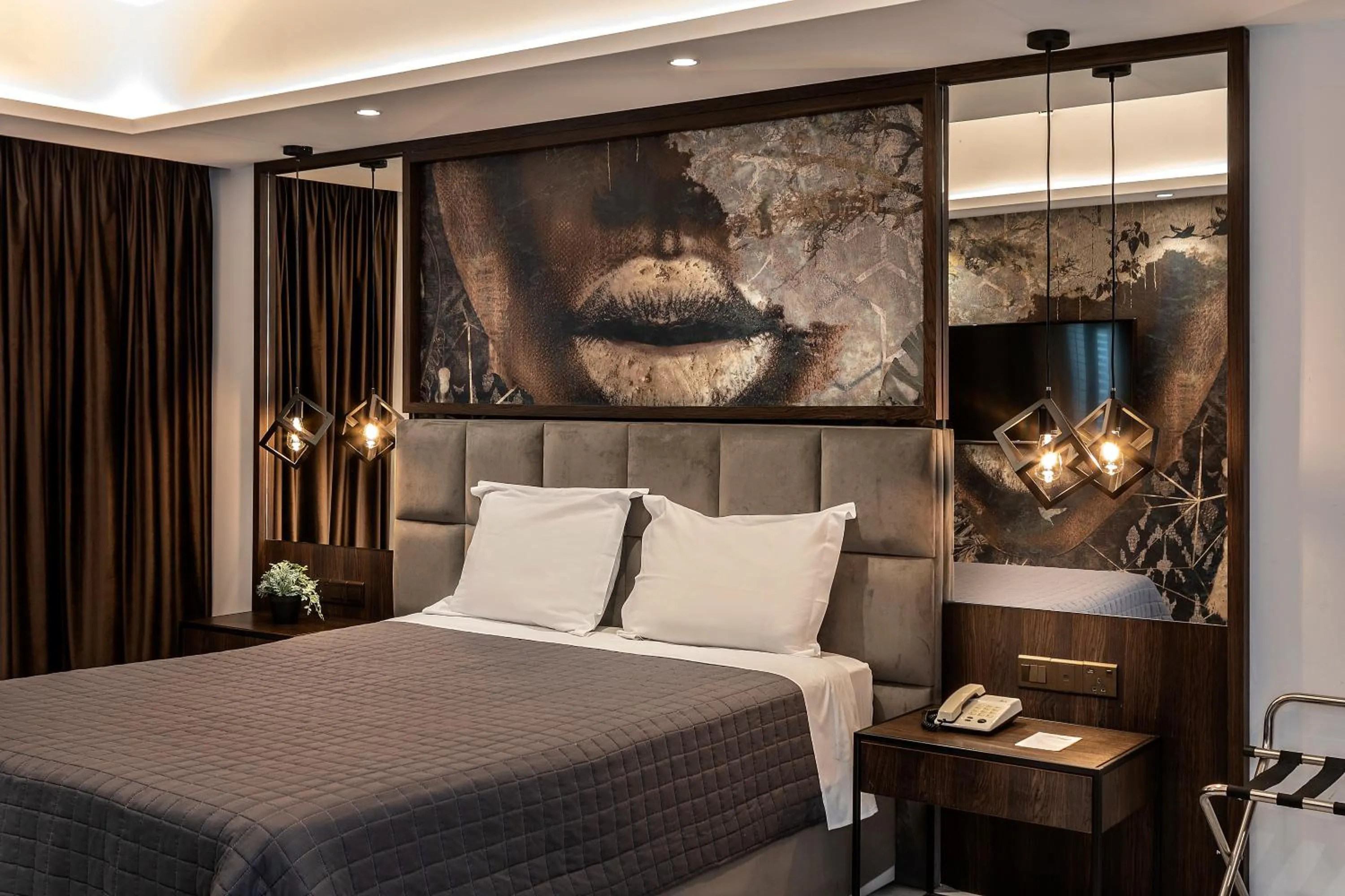 Decorative detail, Bed in Almond Business Hotel