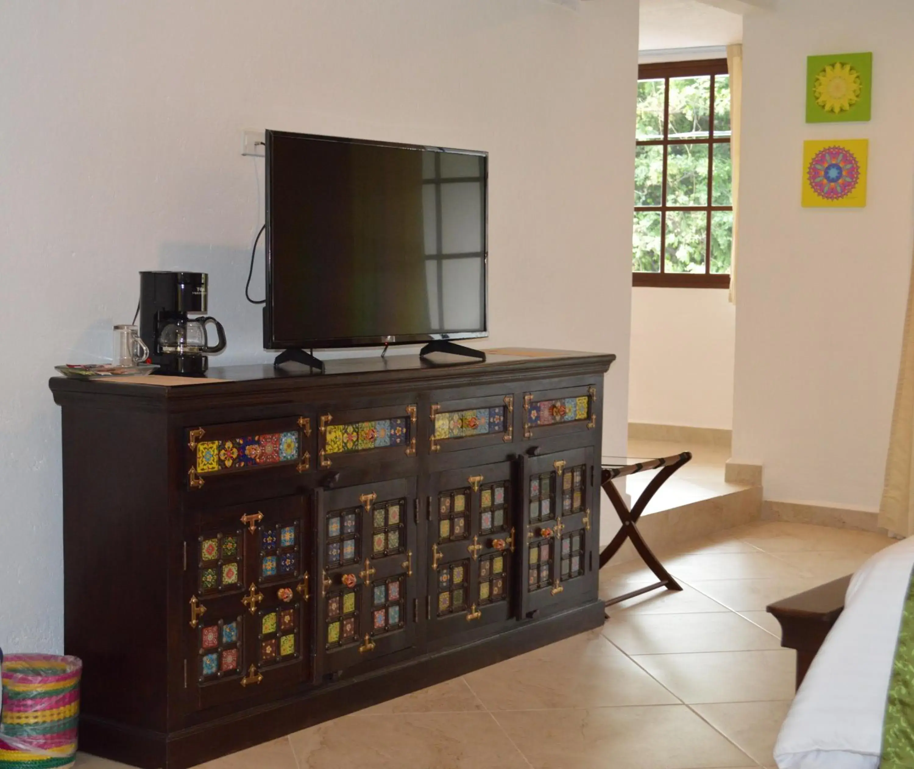 TV/Entertainment Center in Hotel Las Puertas de Tepoztlan