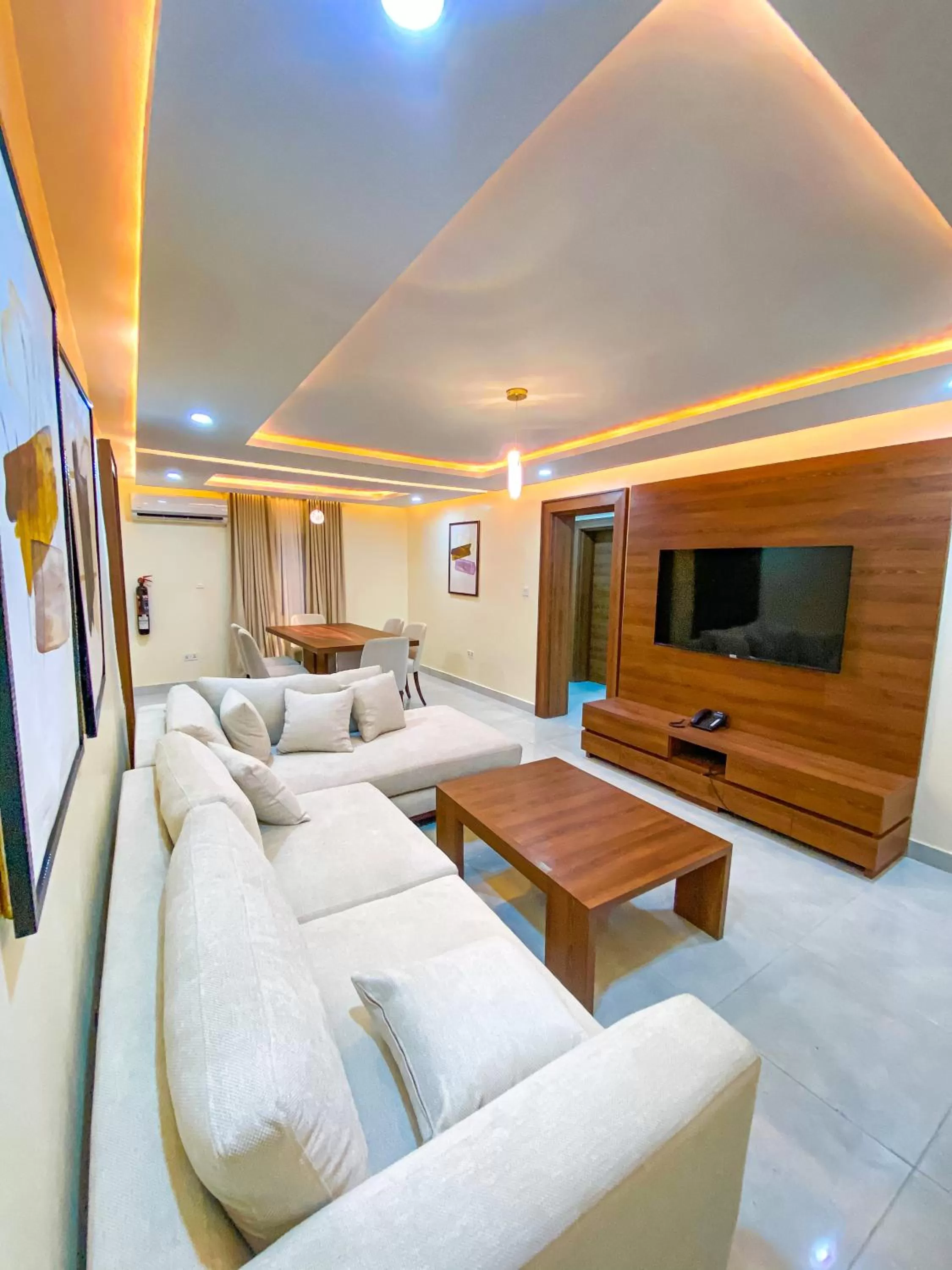 Living room, Seating Area in Plush Hotel,Abuja