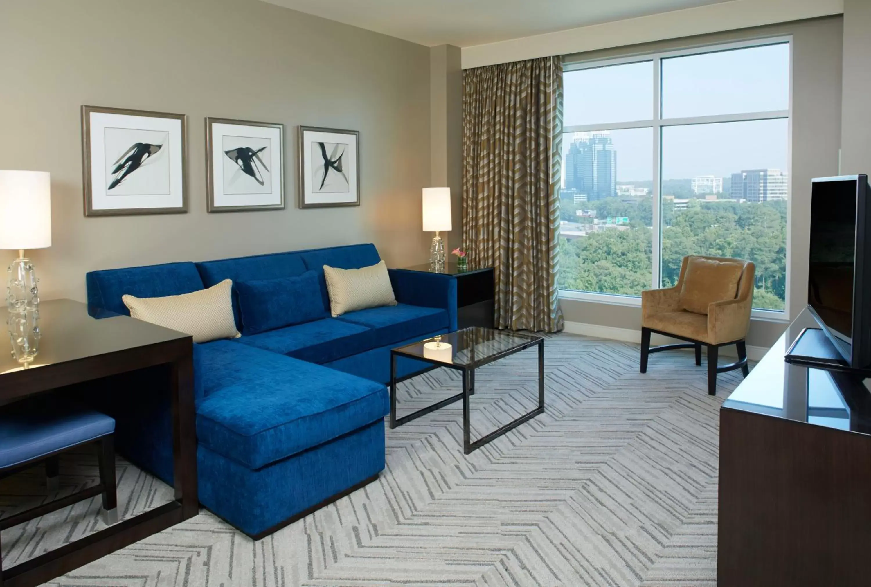 Living room, Seating Area in Hyatt Regency Atlanta Perimeter at Villa Christina