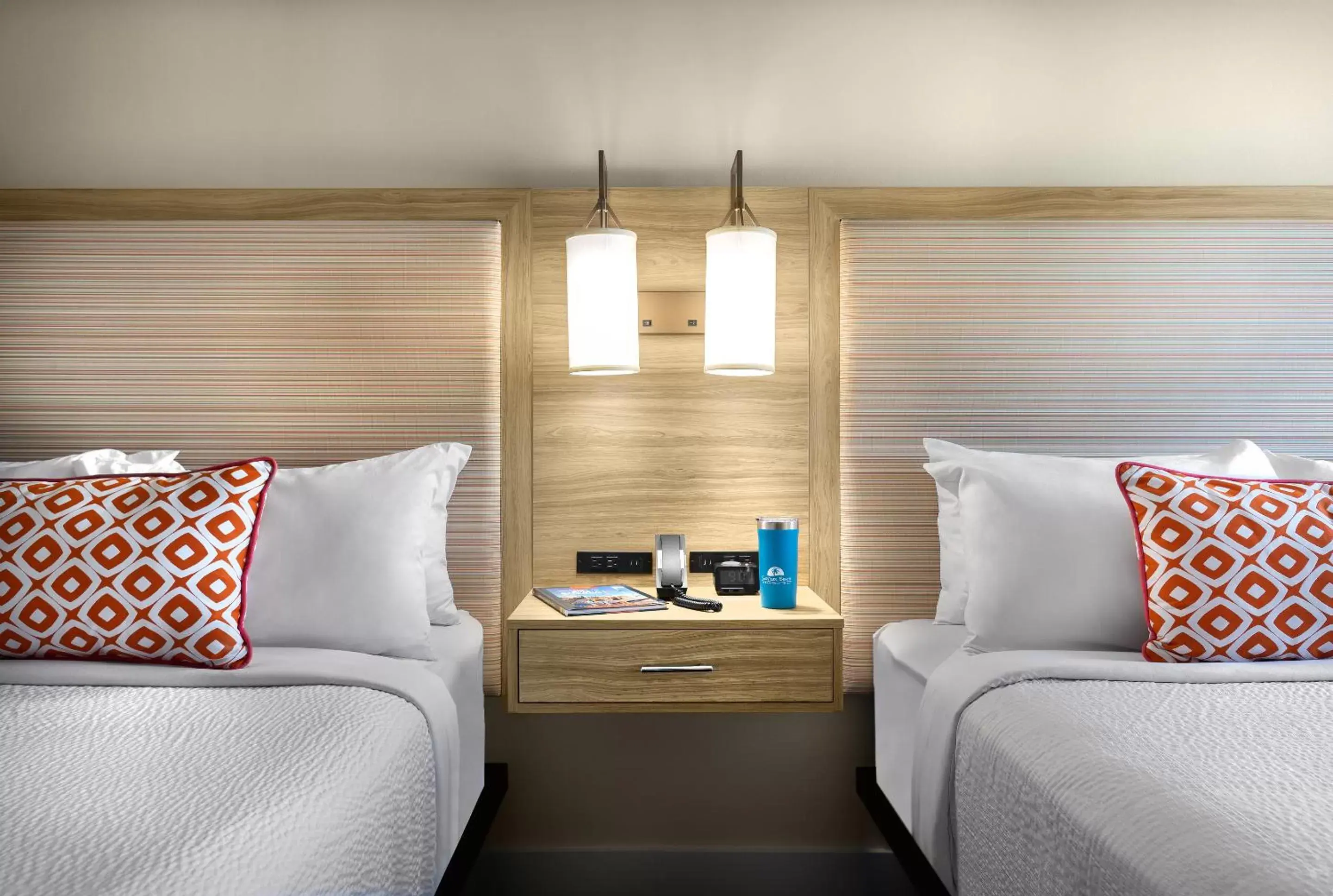 Bed in Surfside Beach Oceanfront Hotel