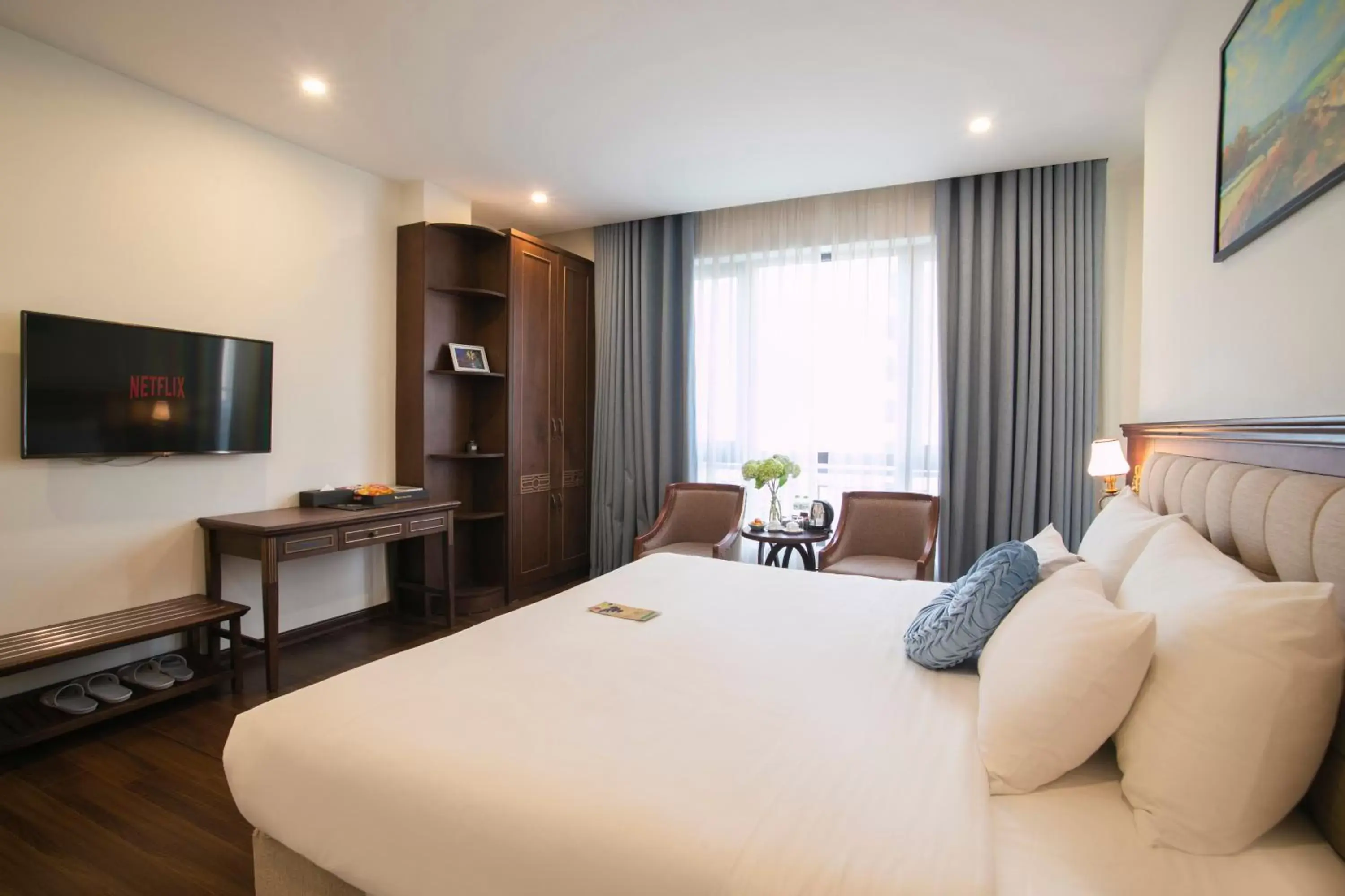 View (from property/room), Bed in Western Hanoi Boutique Hotel View (from property/room), Bed in Western Hanoi Boutique Hotel