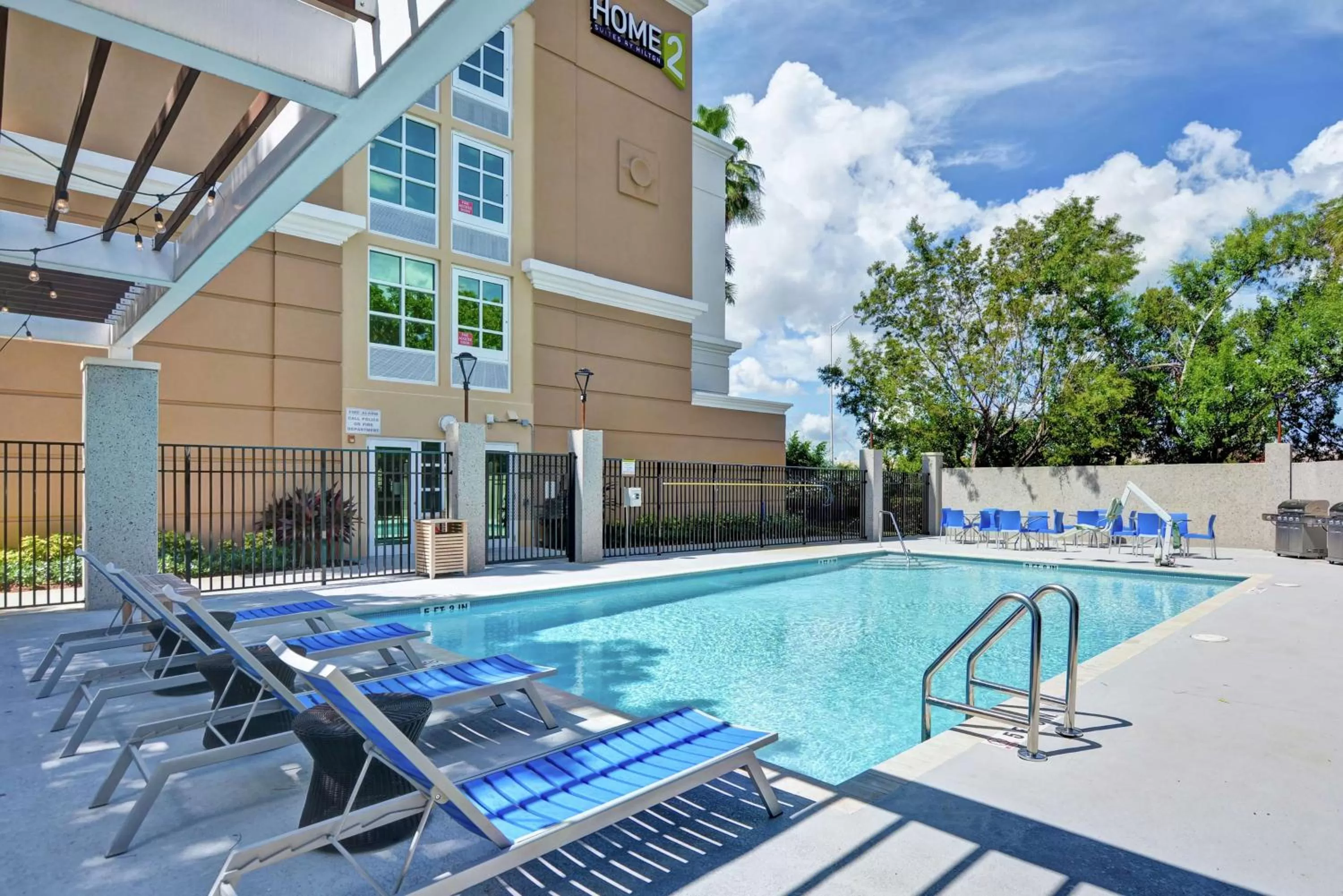Pool view in Home2 Suites by Hilton Miramar Ft. Lauderdale