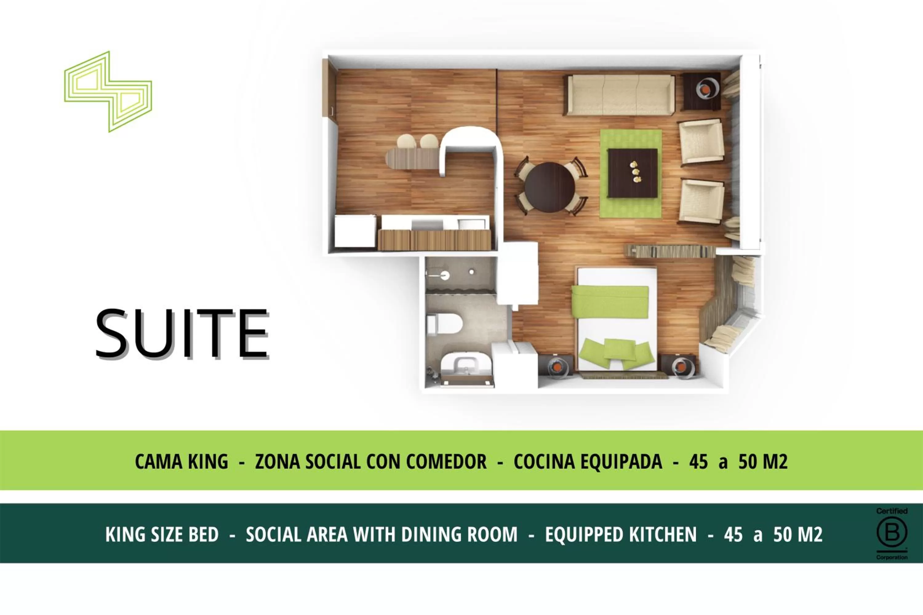 Floor plan in Suites by Vilar América