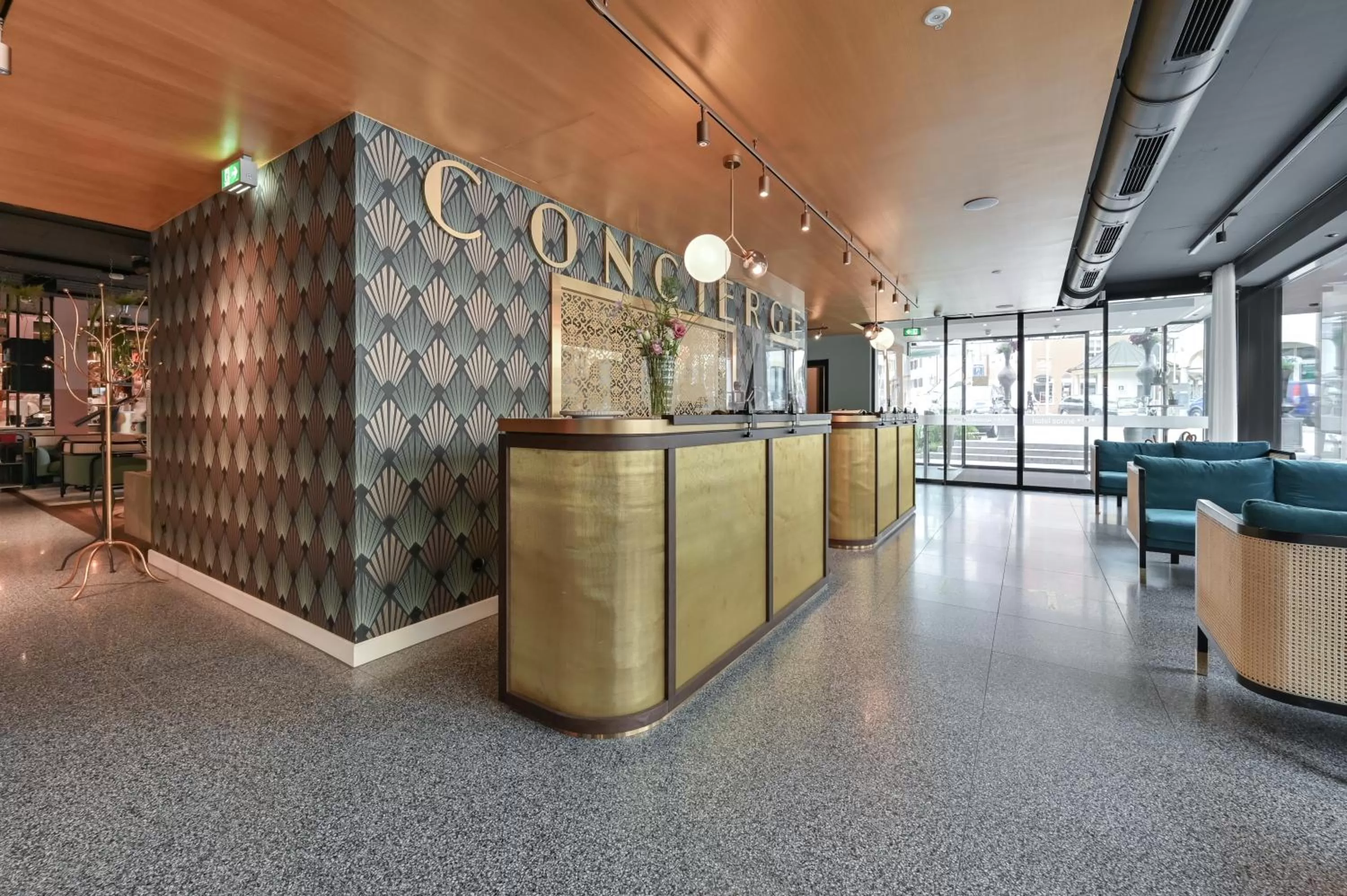 Lobby or reception in Hotel Sonne