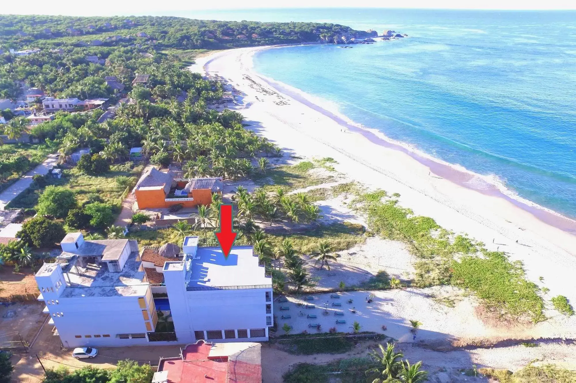 Bird's eye view, Bird's-eye View in Punta Zicatela Hotel