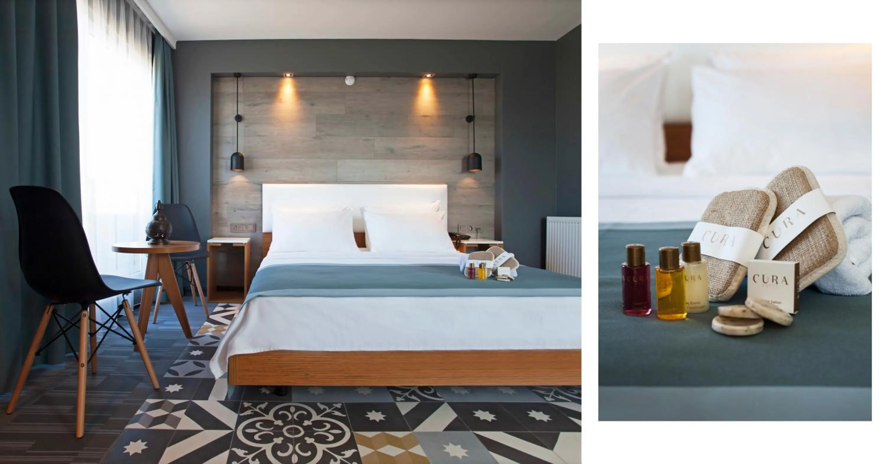 Decorative detail, Bed in Hotel Cura