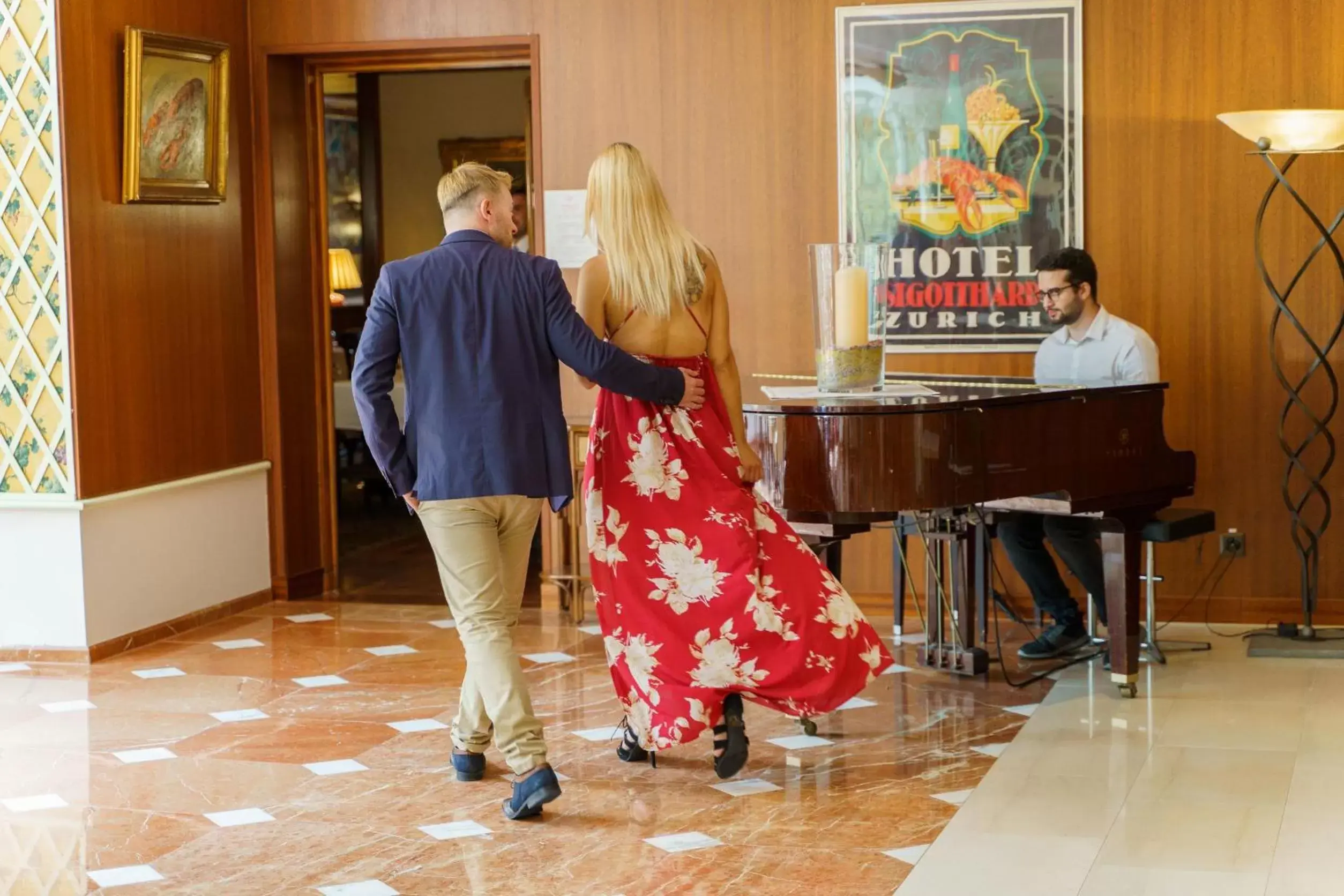 Lobby or reception in Hotel St.Gotthard