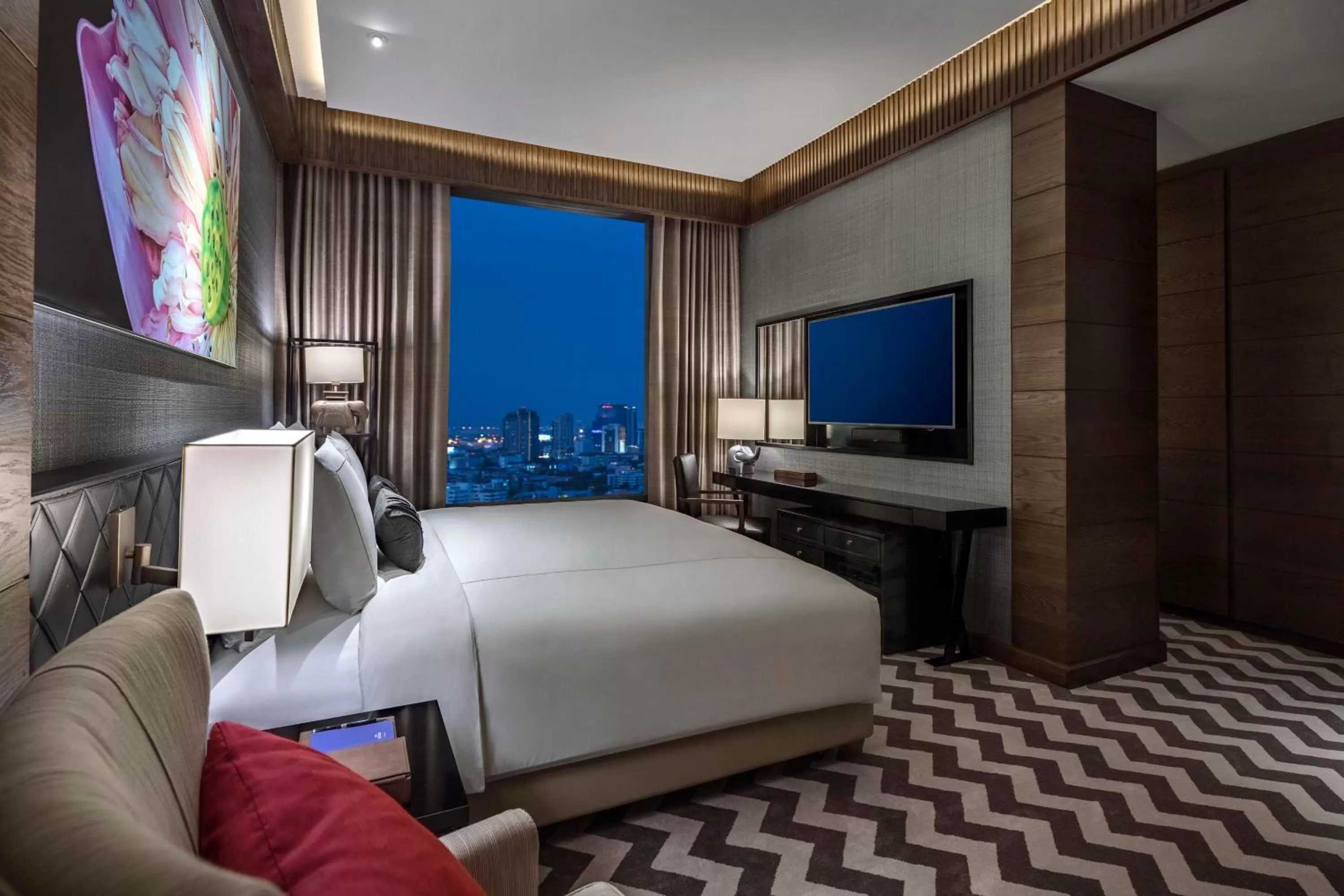 Bed in 137 Pillars Suites Bangkok