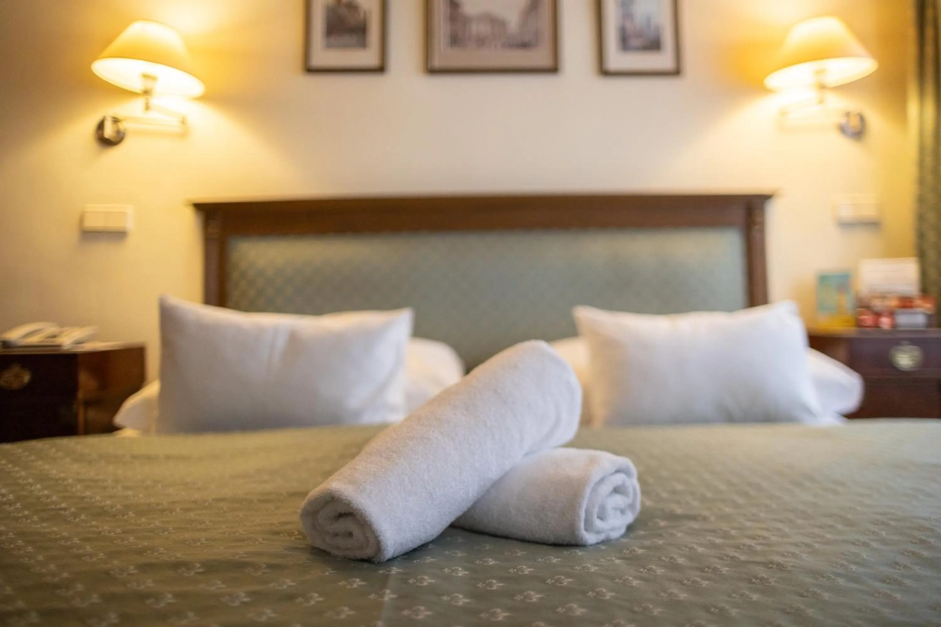 Bed in Hotel Elite Prague