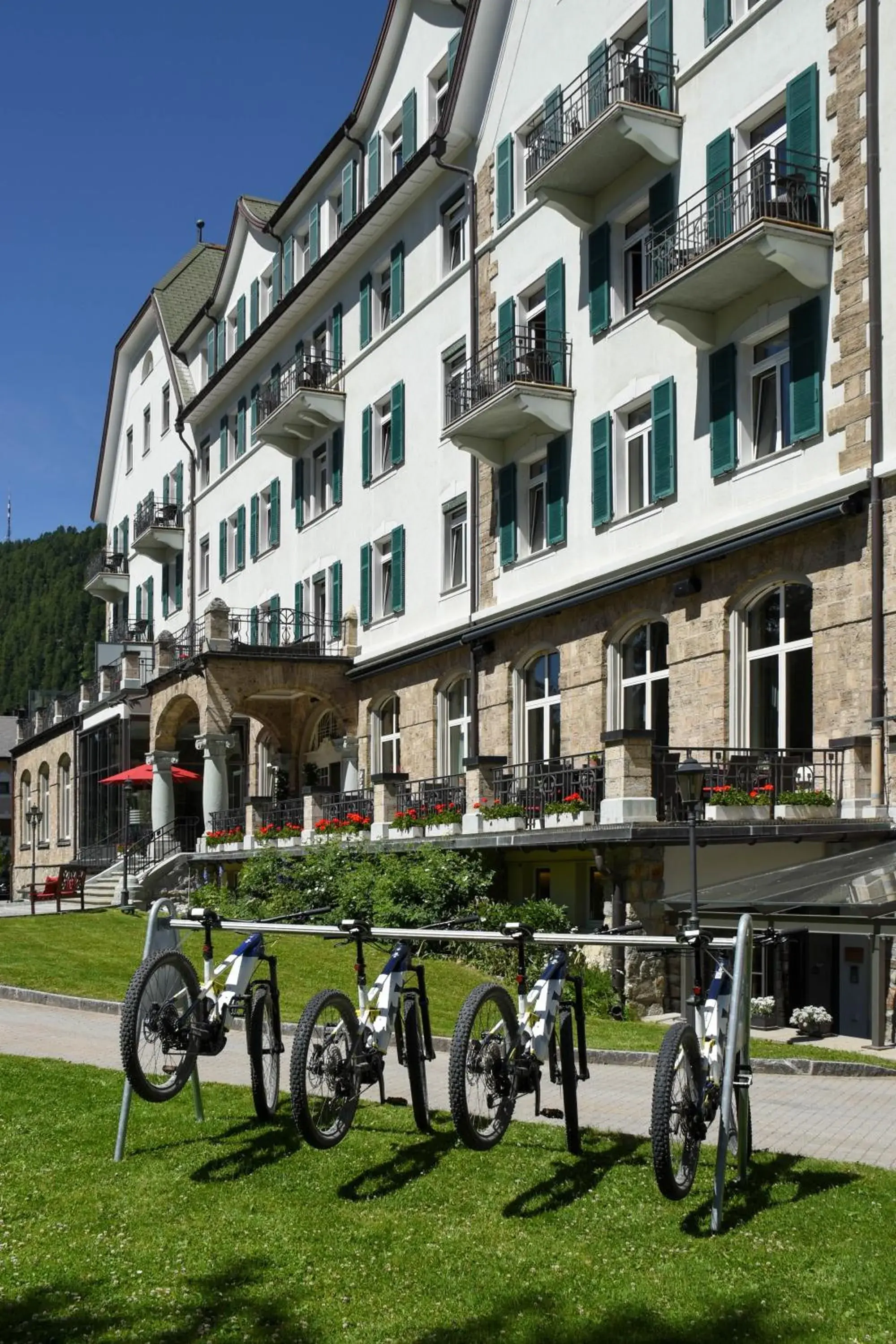 Cycling, Property Building in Cresta Palace Celerina