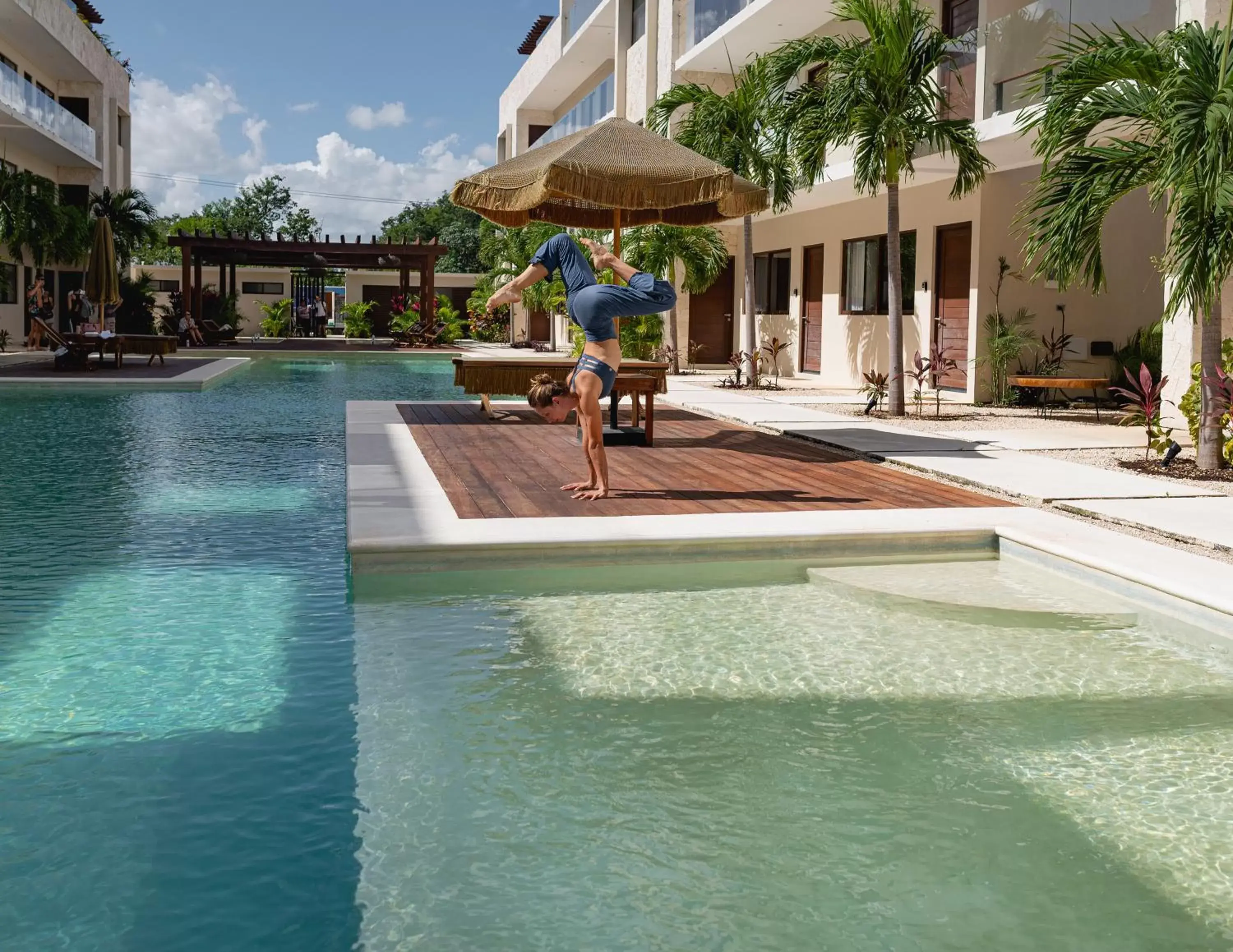 People, Swimming Pool in Apartment and Penthouse Blue Luxury Kukulkan Tulum