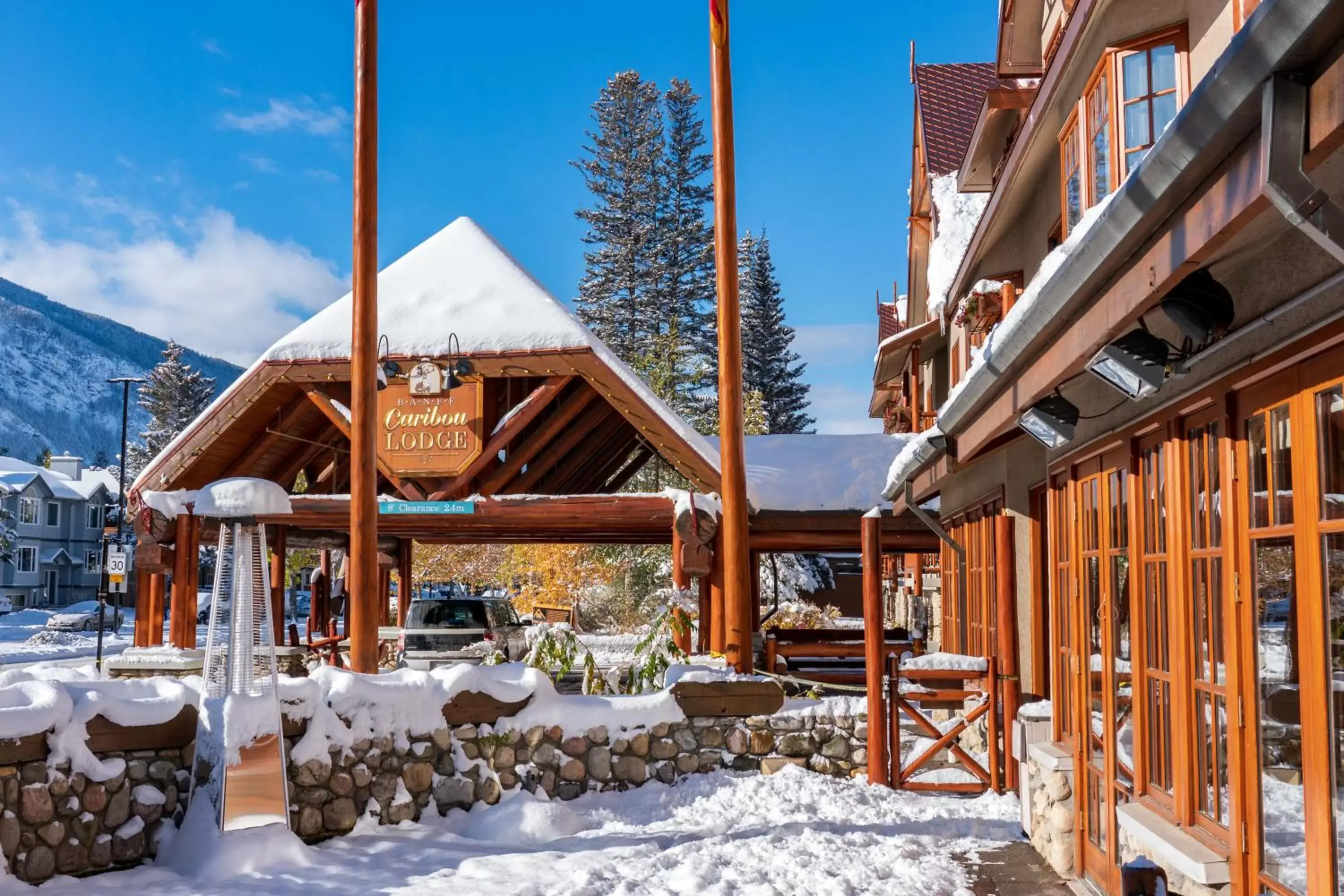 Property building, Winter in Banff Caribou Lodge and Spa