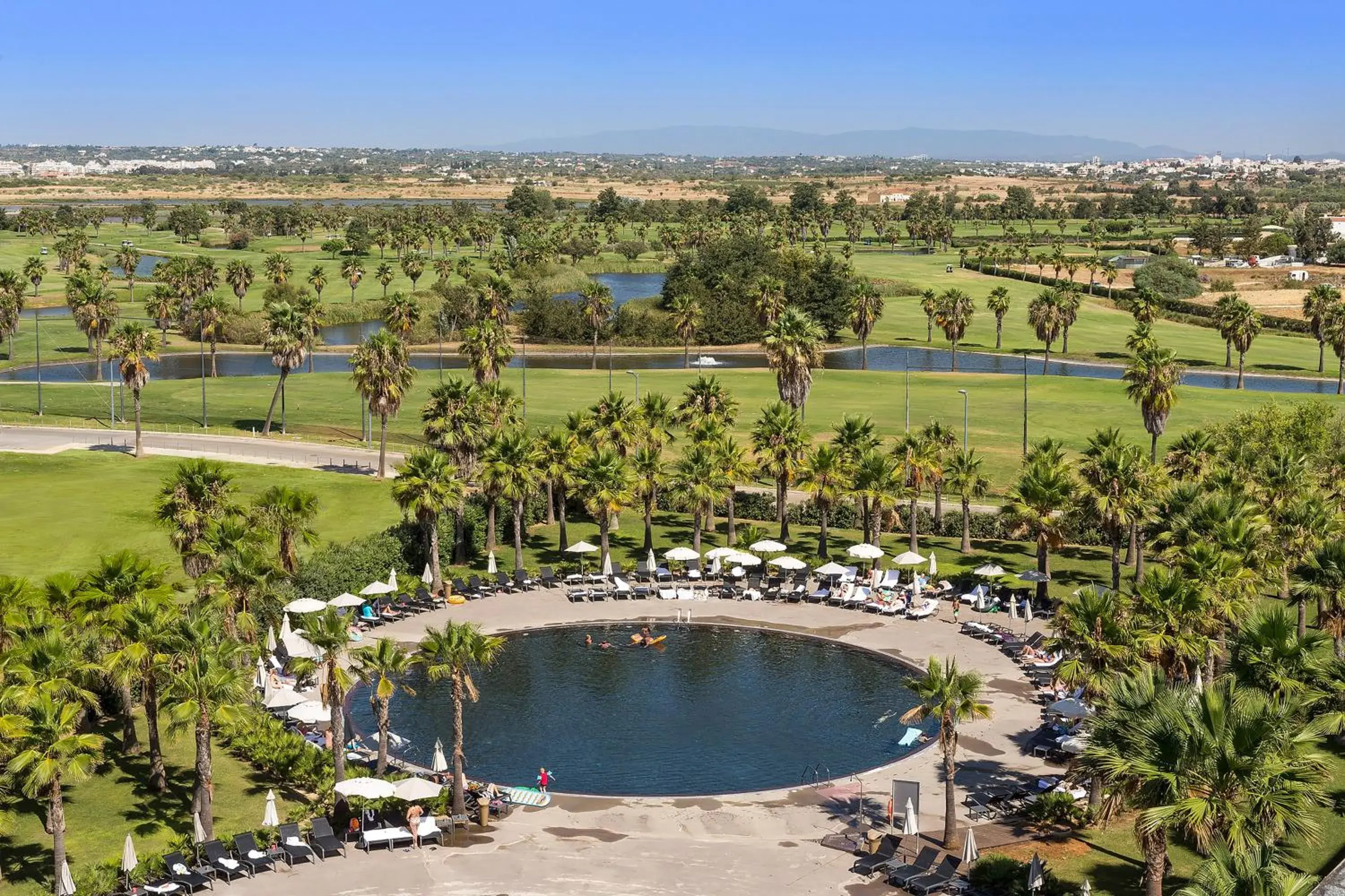 Pool view, Bird's-eye View in Salgados Palace