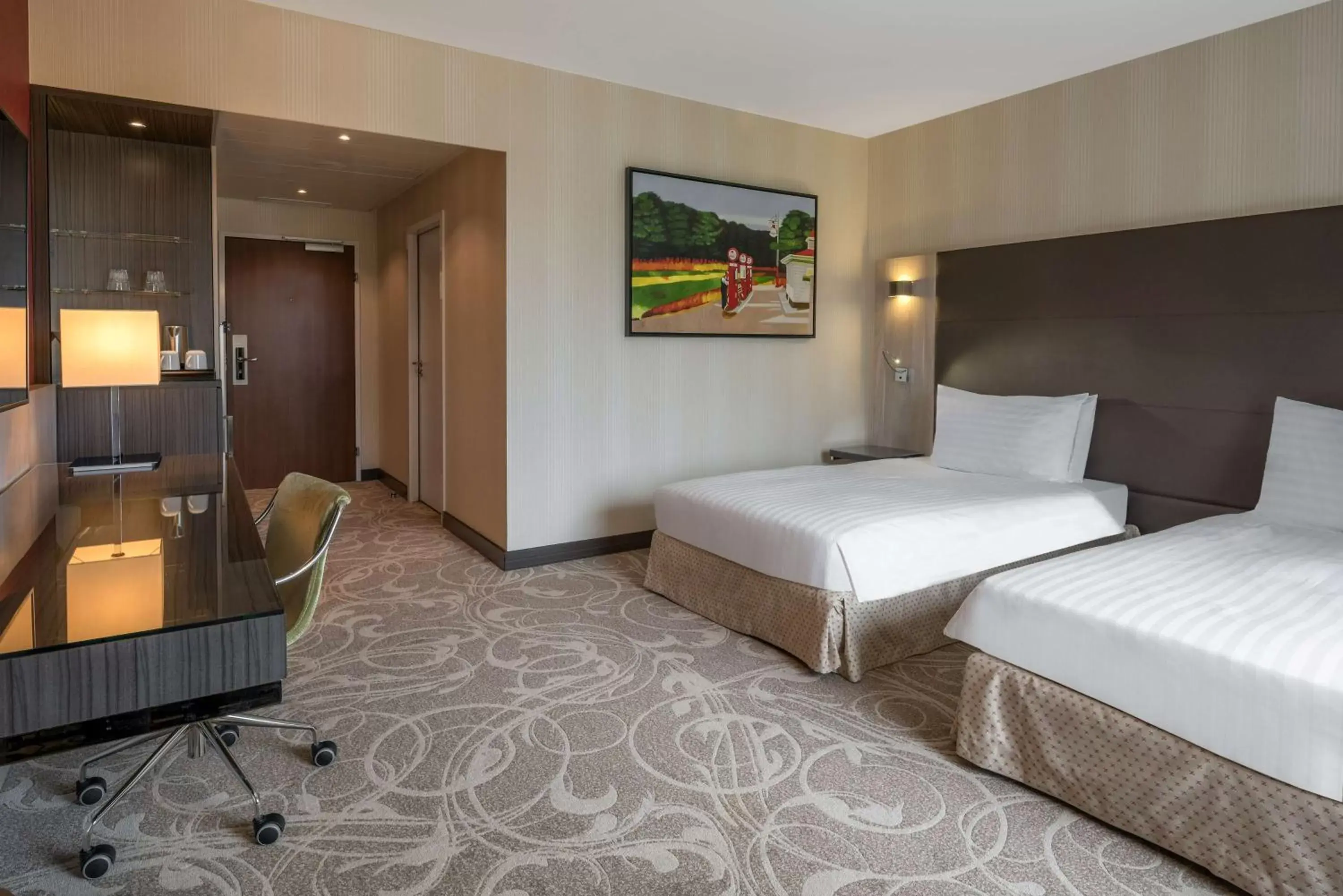 Bed in Hilton Geneva Hotel and Conference Centre Bed in Hilton Geneva Hotel and Conference Centre
