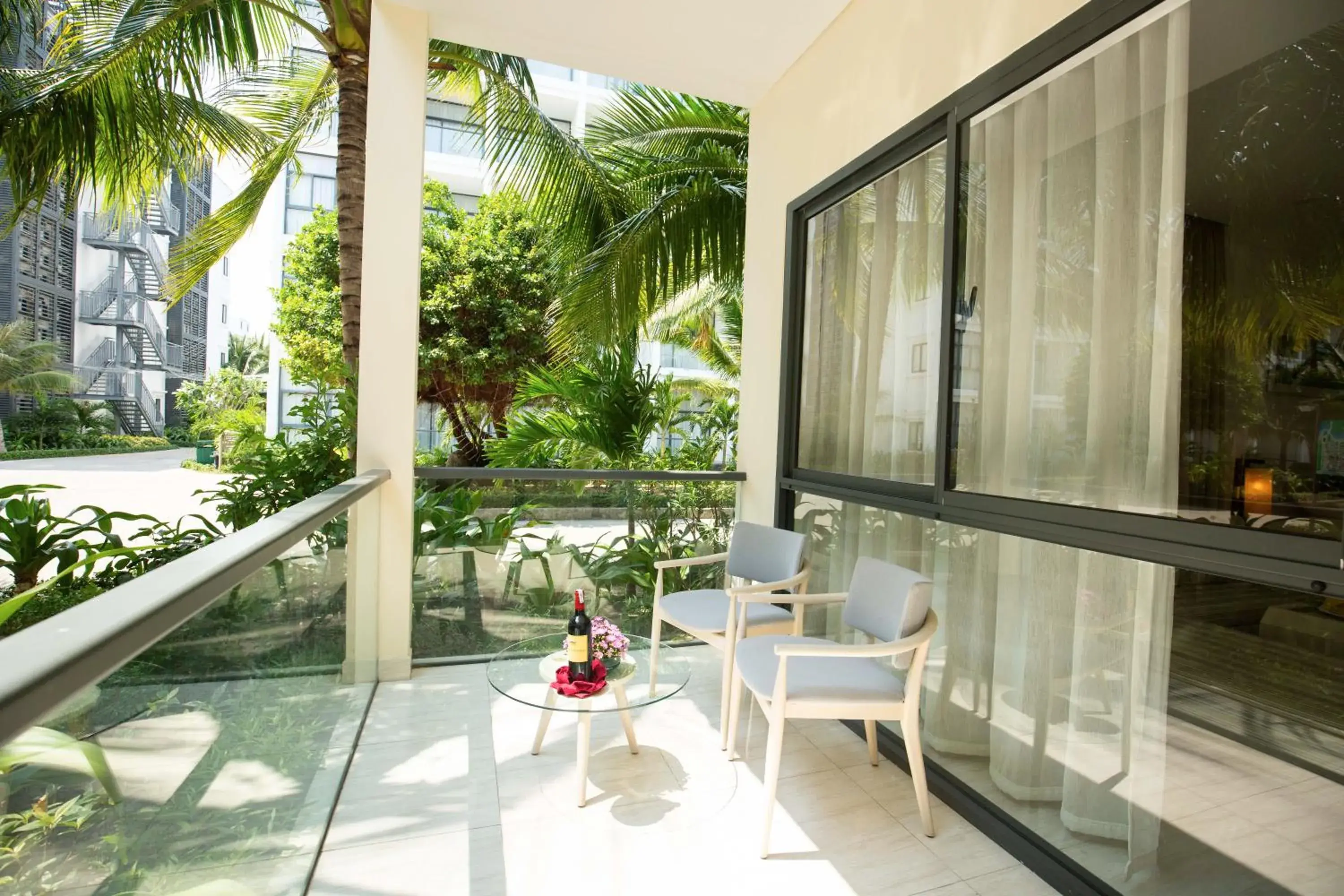 Inner courtyard view in Diamond Bay Condotel Resort Nha Trang