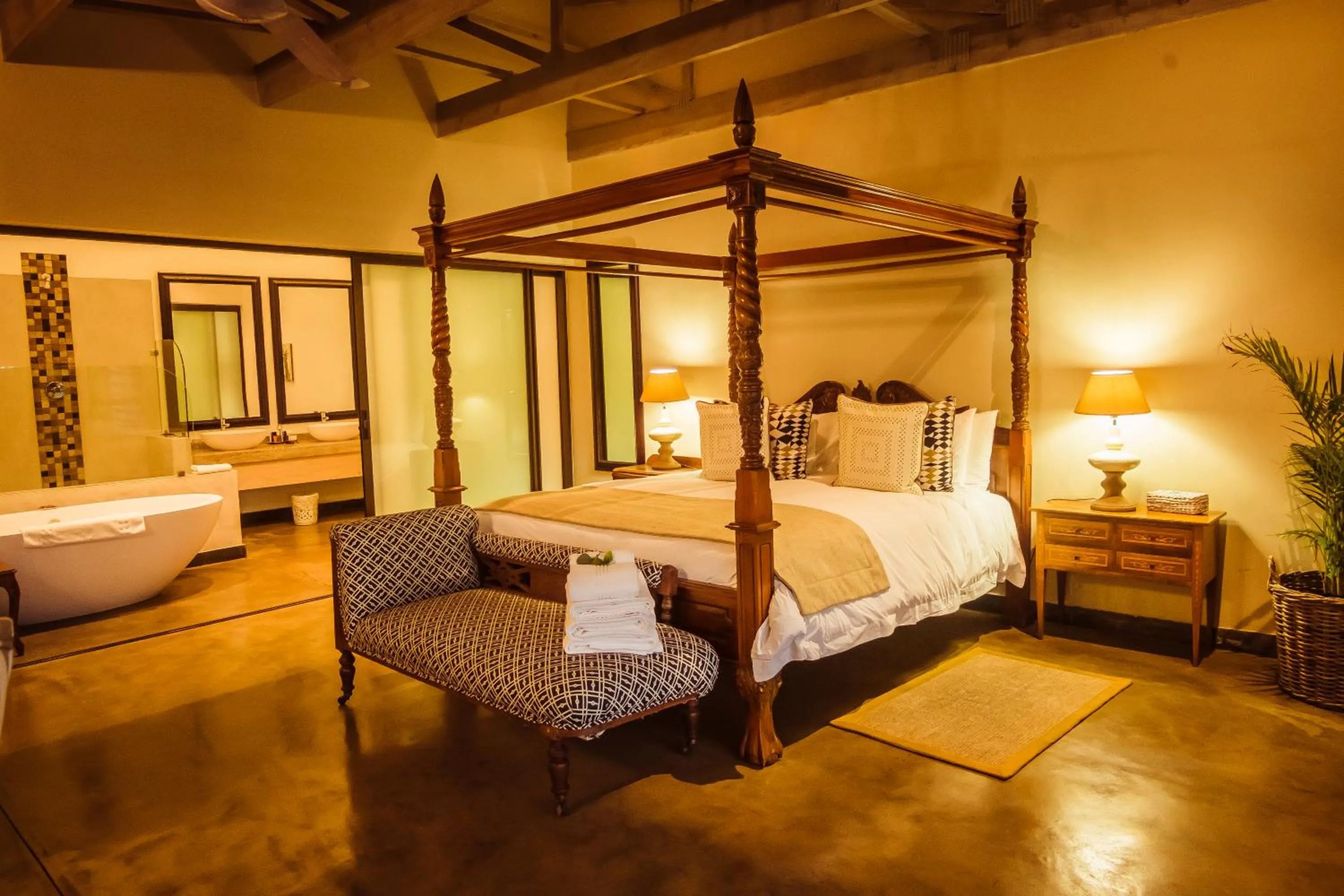 Bed in Bushveld Terrace Safari Hotel, Lodge & Spa