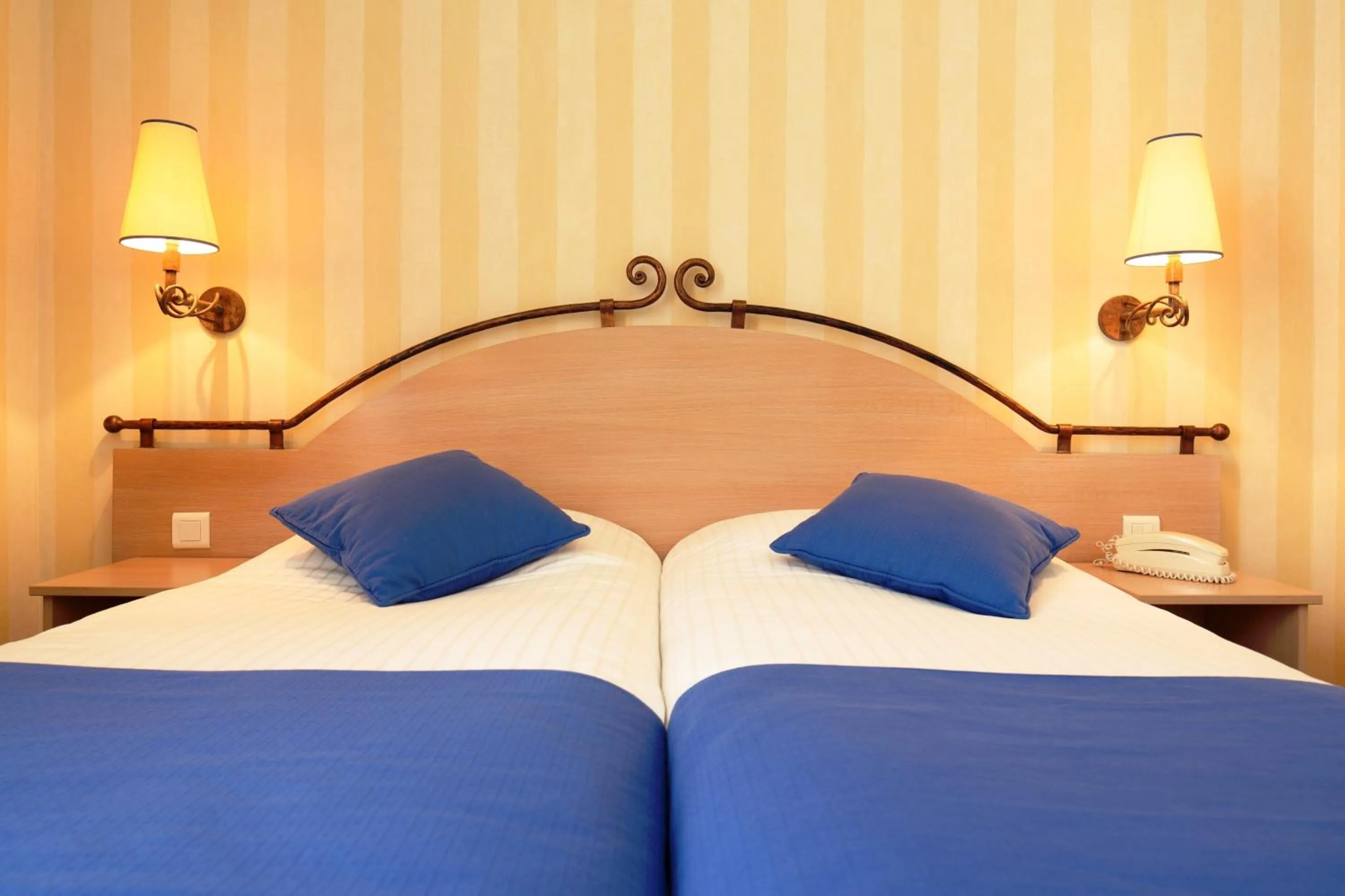 Bed in Hotel Delambre