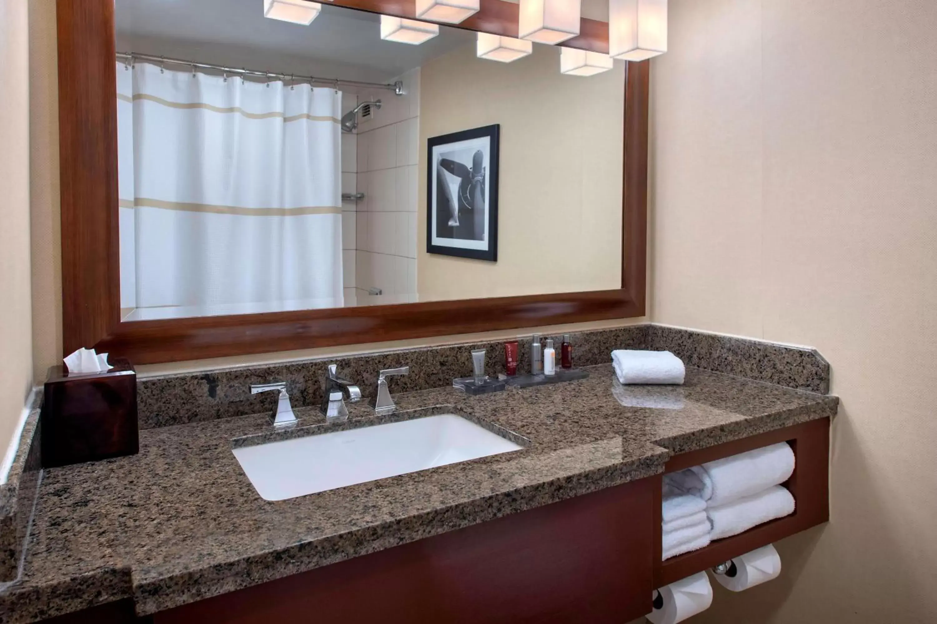 Bathroom in Long Island Marriott Hotel
