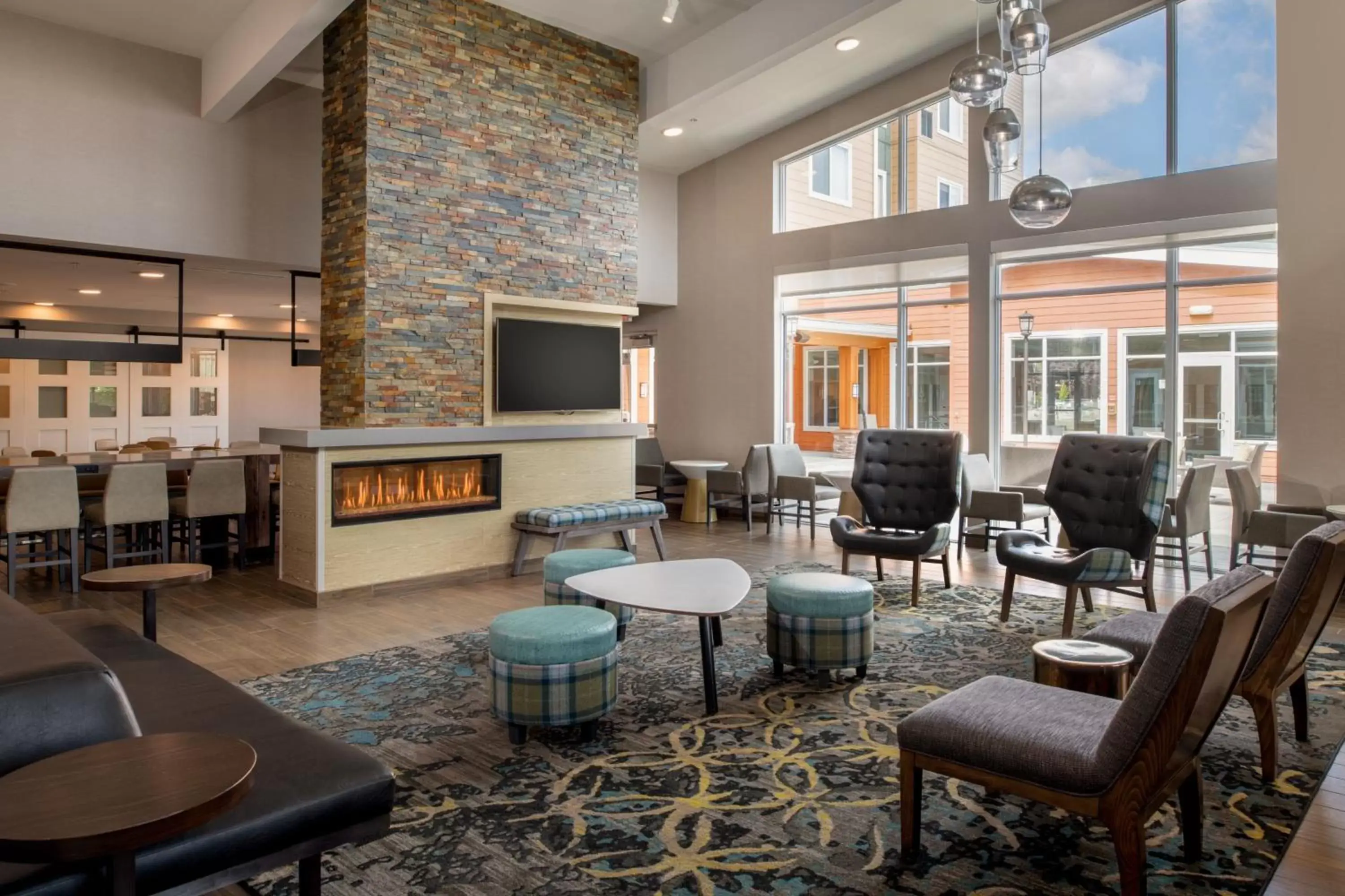 Lobby or reception, Lounge/Bar in Residence Inn by Marriott Portland Vancouver