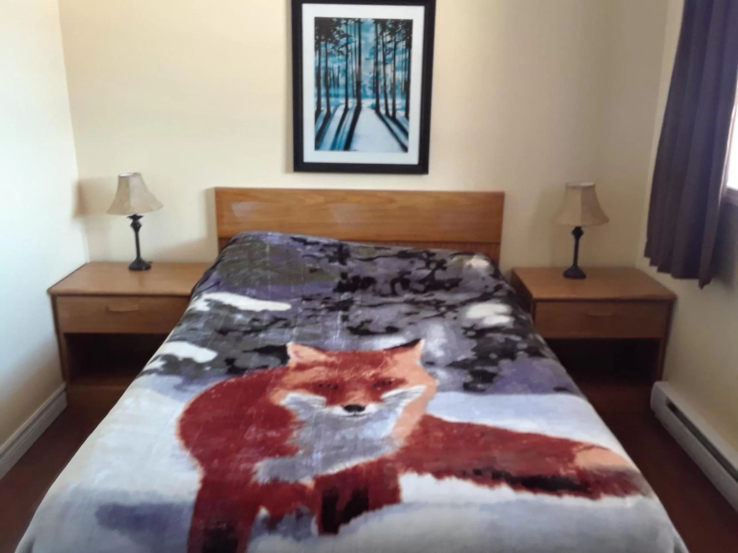 Bed in Mountain View Motel