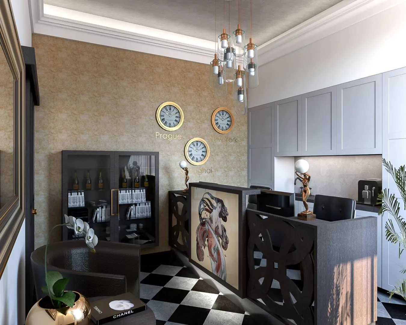 Lobby or reception in Alfons Boutique Hotel