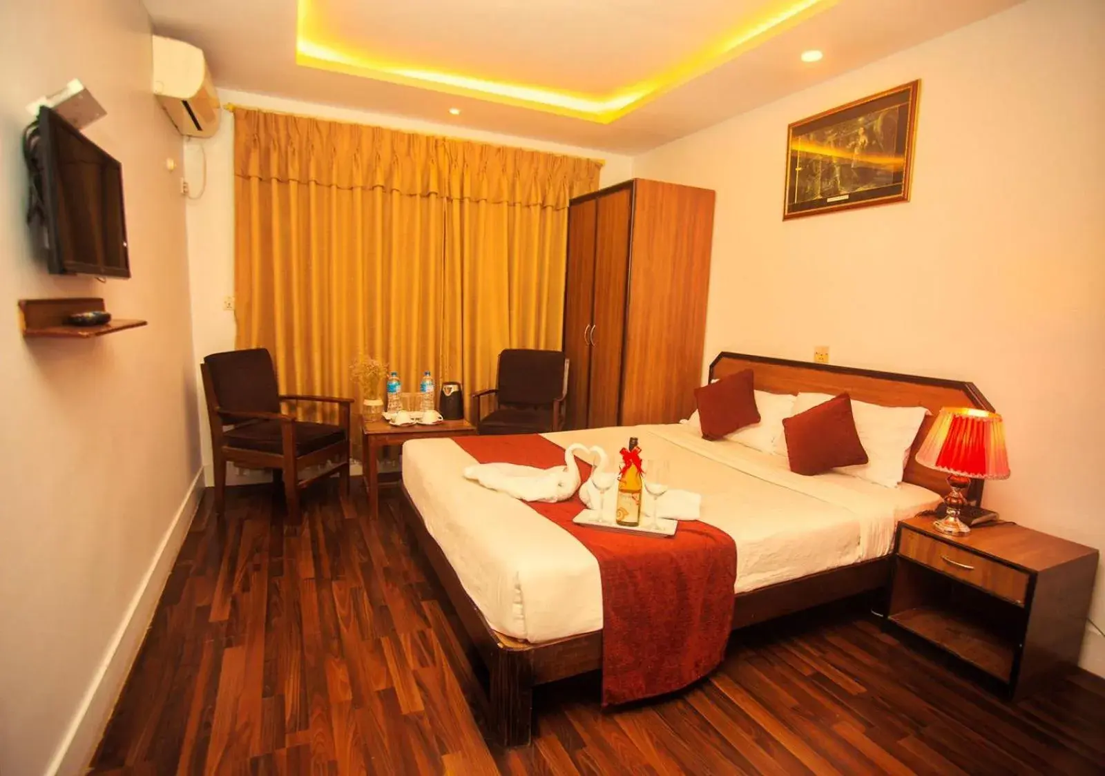 Bed in Thamel Grand Hotel