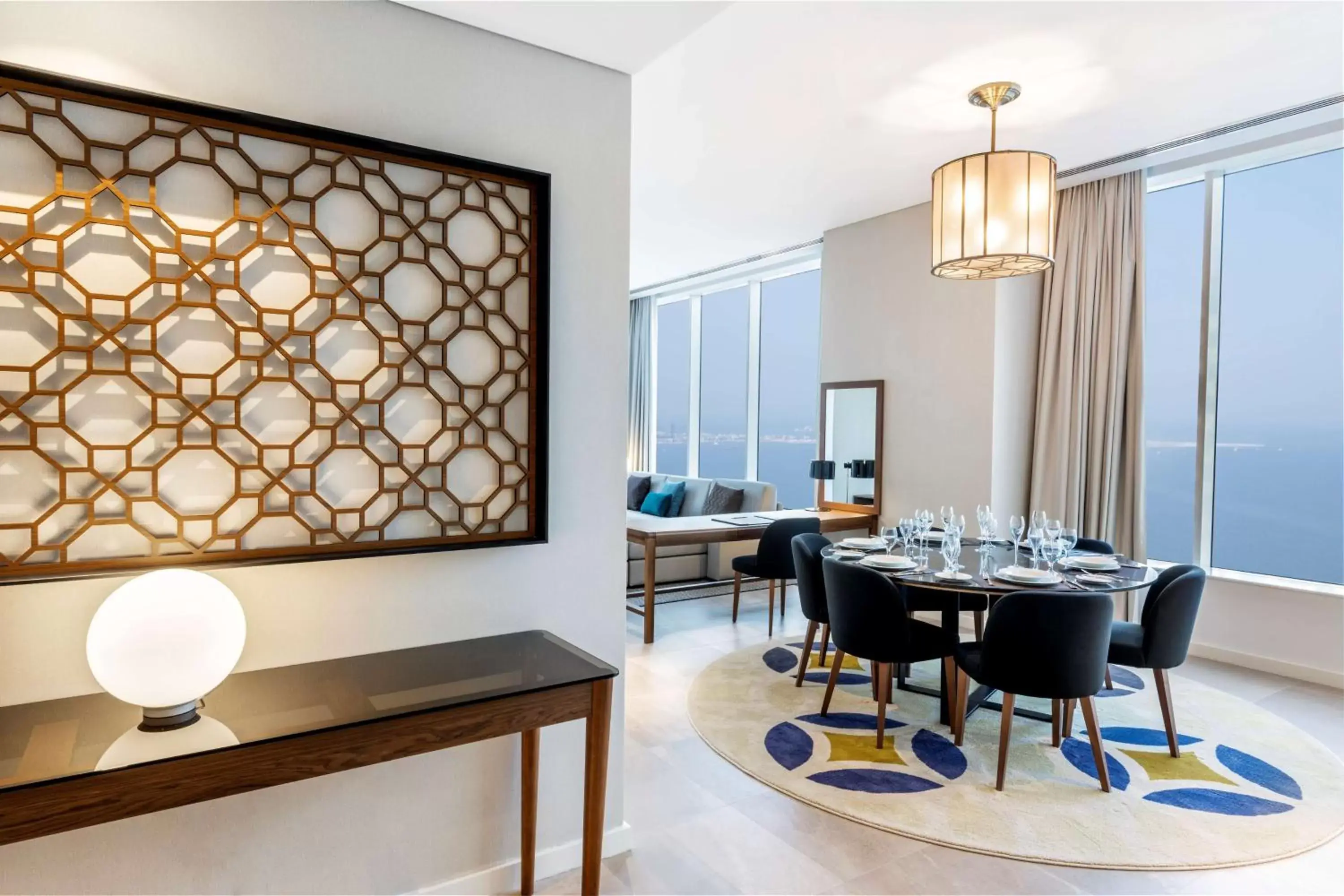Bedroom, Dining Area in Aleph Doha Residences, Curio Collection By Hilton
