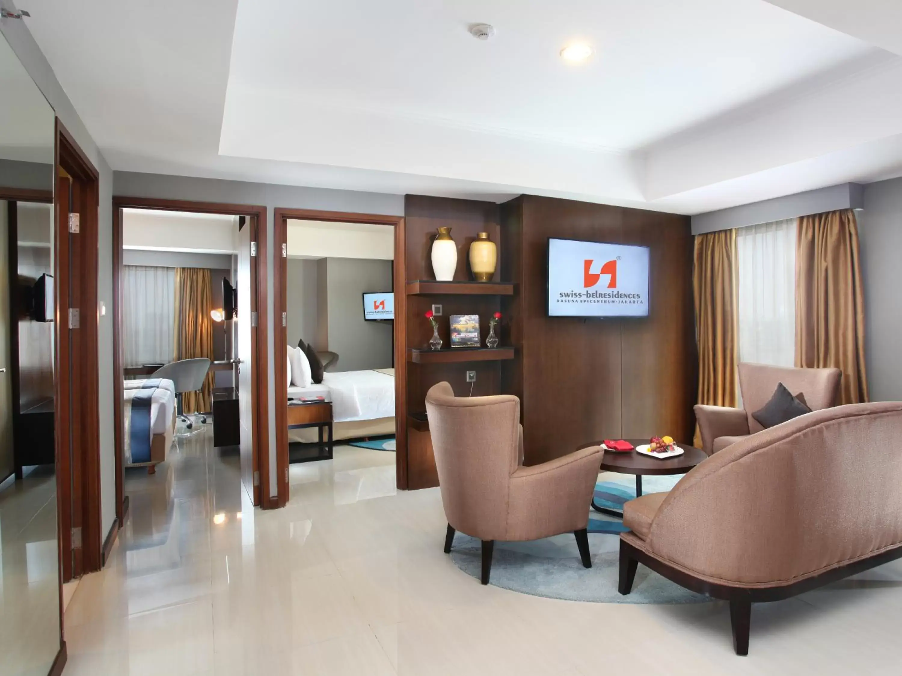 Living room, Seating Area in Swiss-Belresidences Rasuna Epicentrum