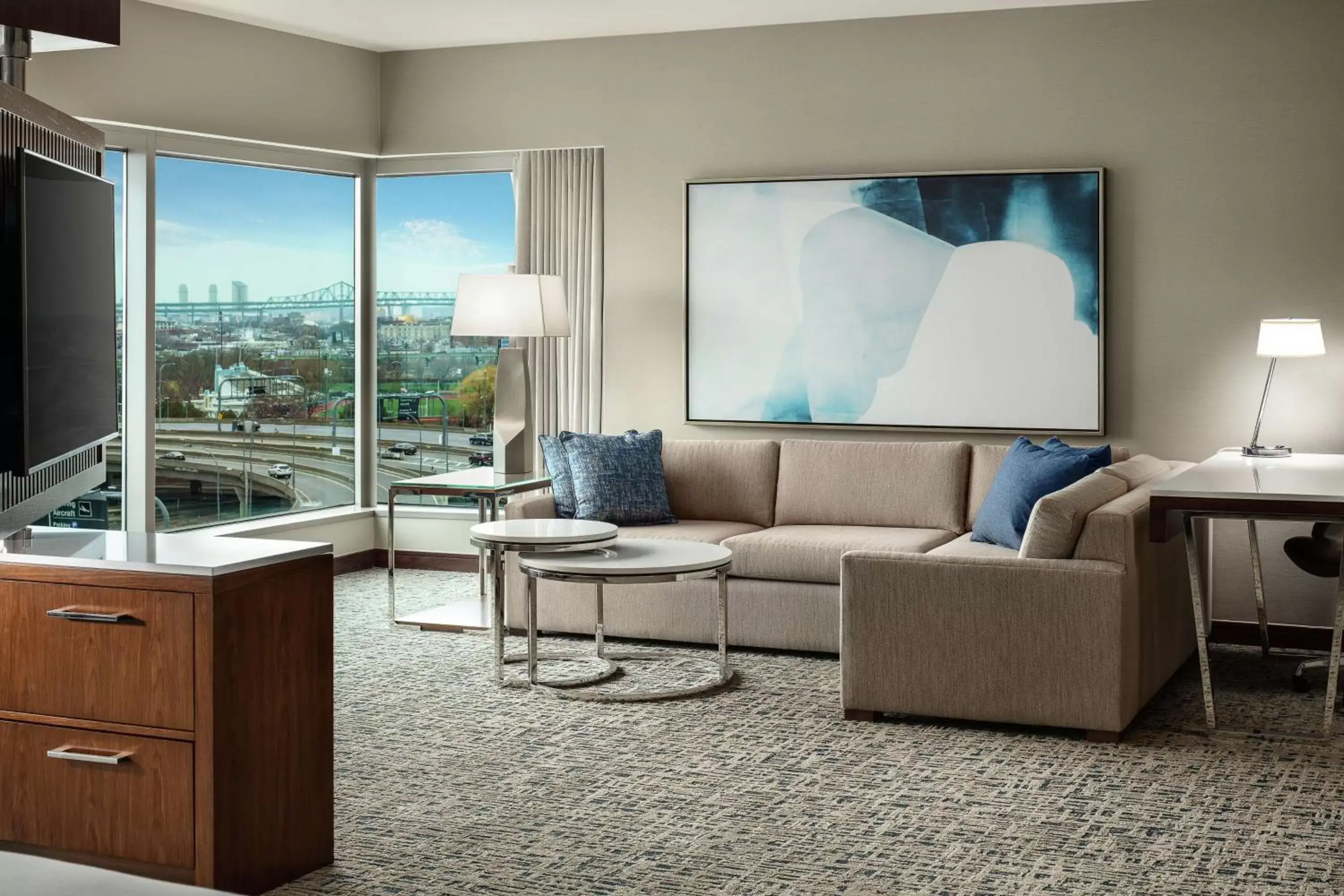 Bedroom, Seating Area in Hilton Boston Logan Airport