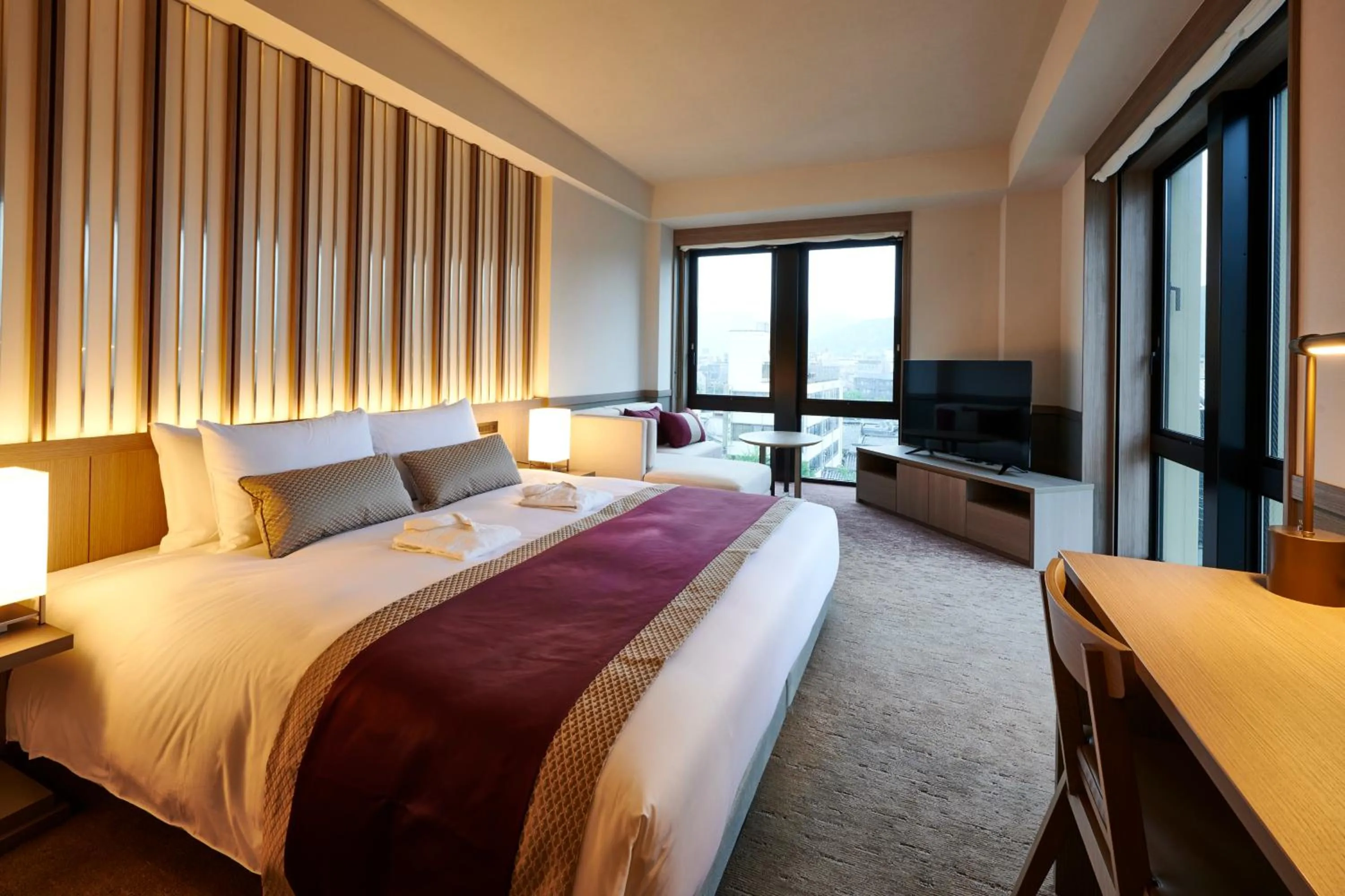 Photo of the whole room, Bed in The Gate Hotel Kyoto Takasegawa by Hulic