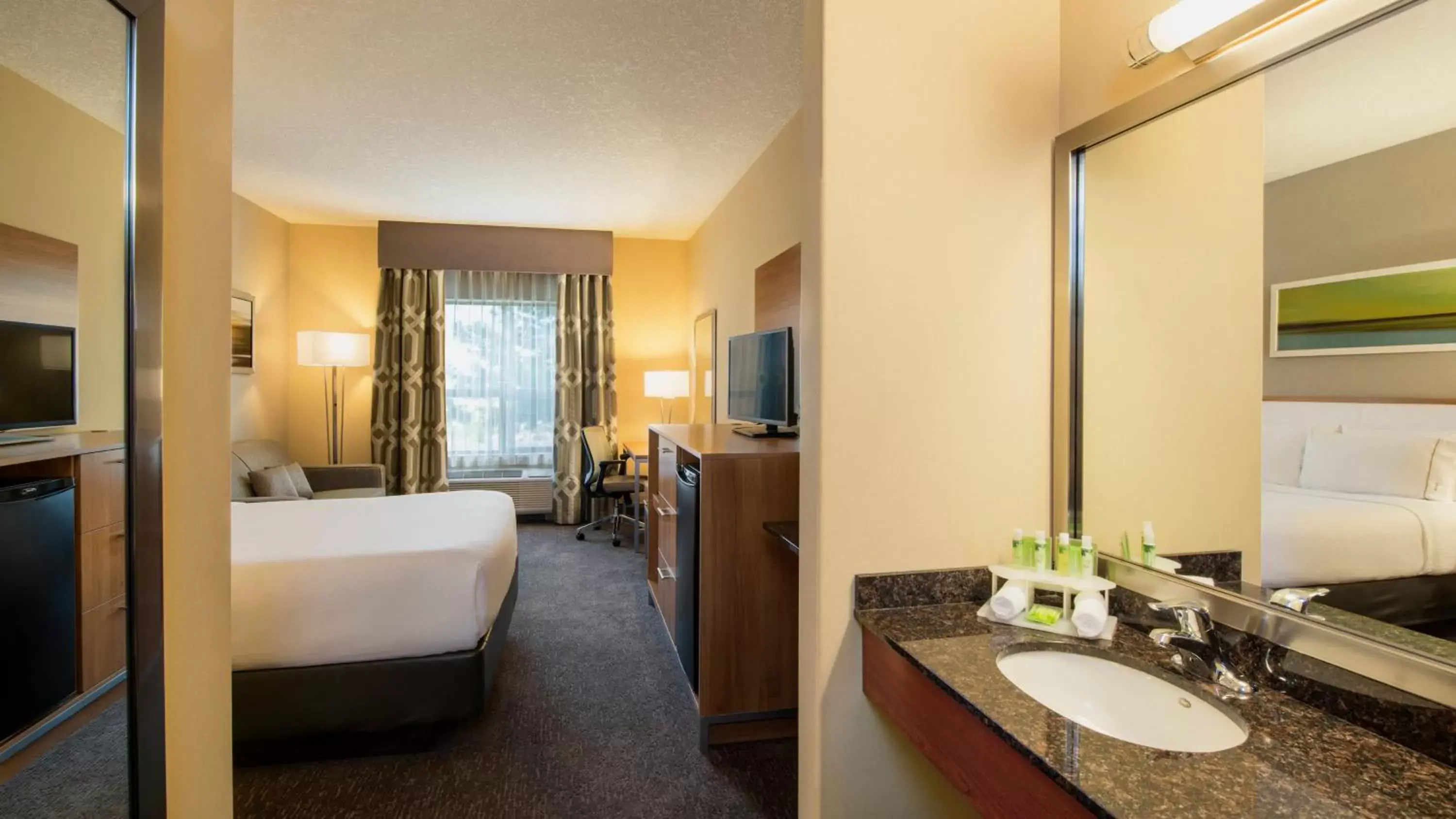 Photo of the whole room, Bathroom in Holiday Inn Express Hotel & Suites Sherwood Park-Edmonton Area, an IHG Hotel