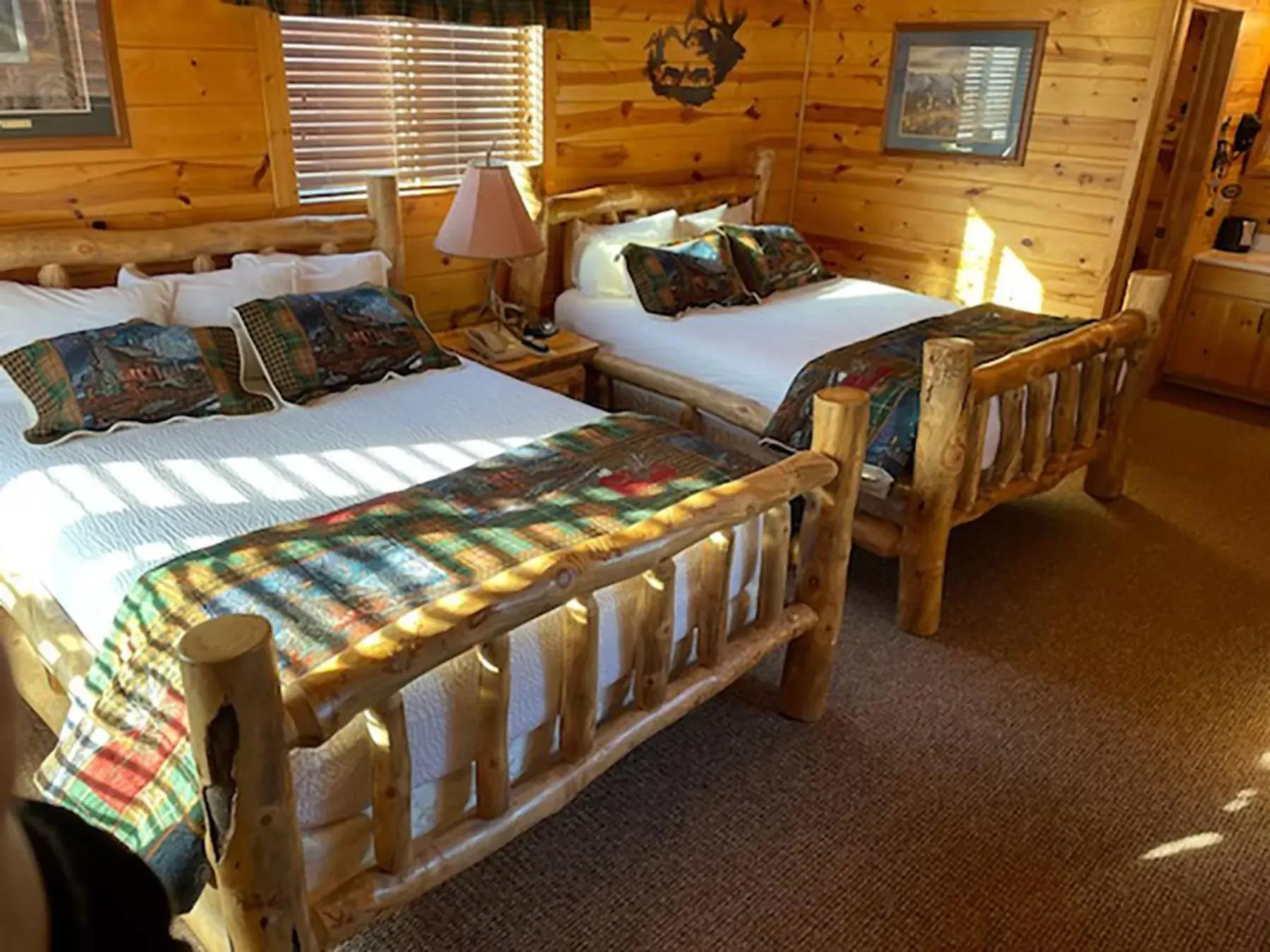 Bed in Badlands Frontier Cabins