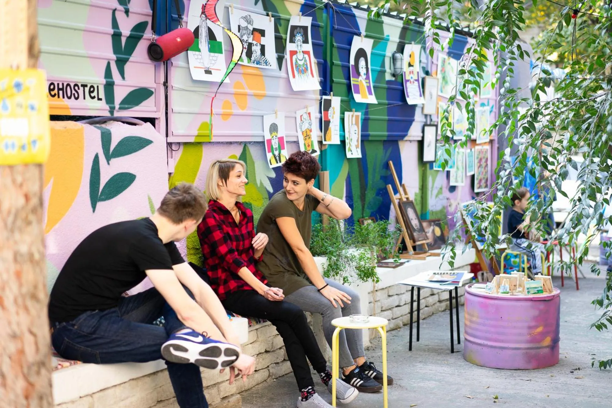 Garden in Good People Design Hostel