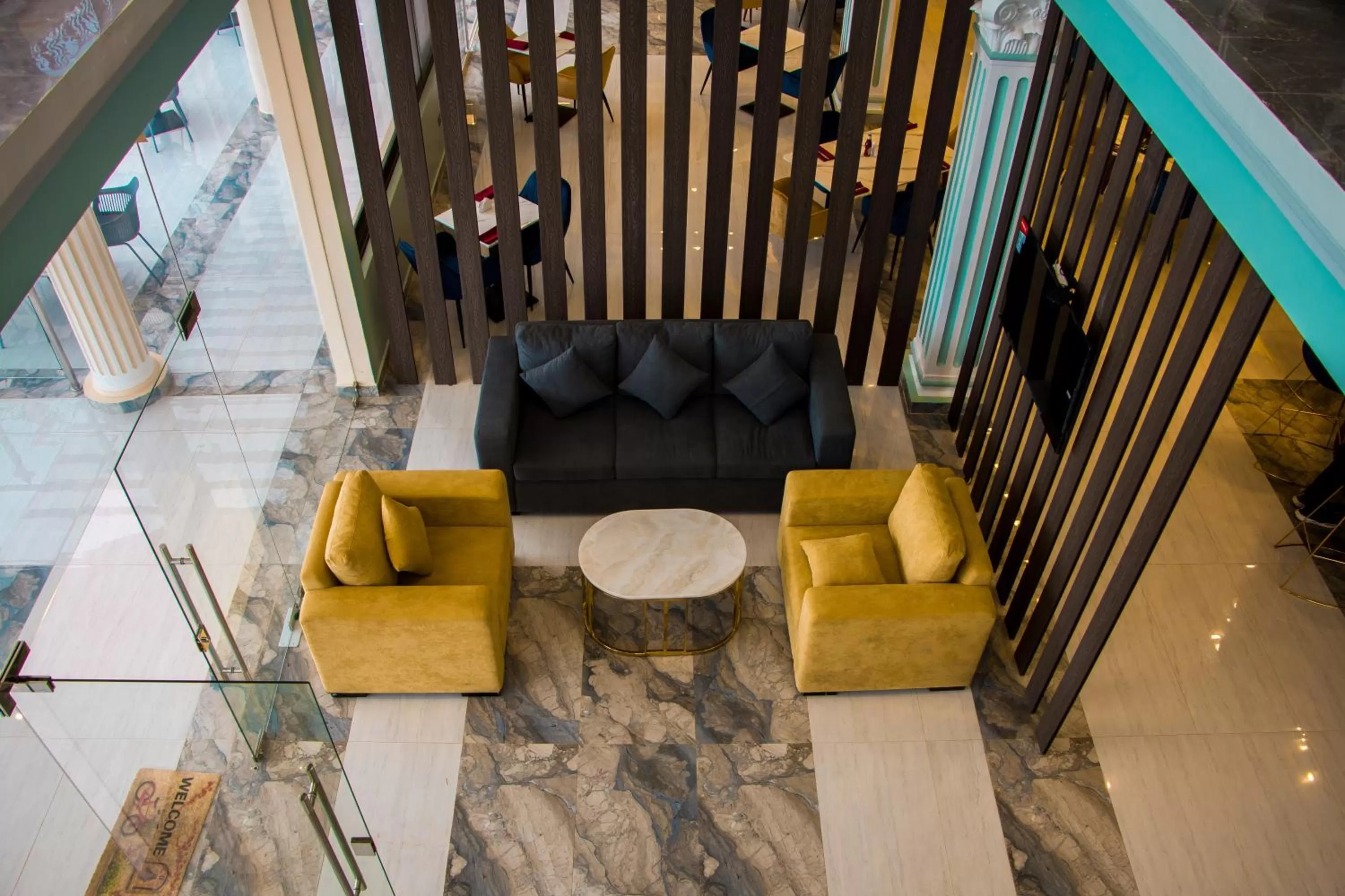 Seating area in Hotel Horizon Entebbe