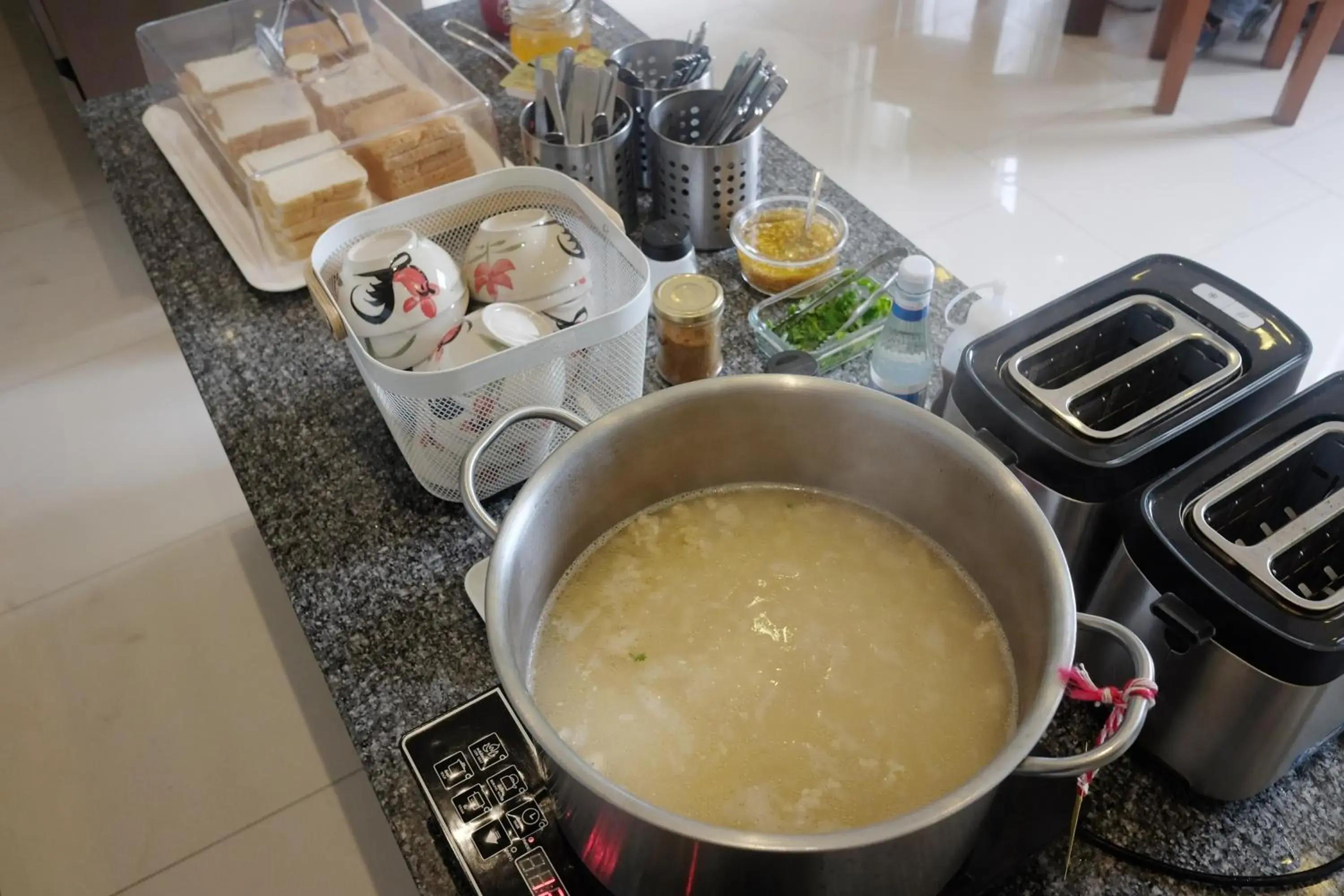 Buffet breakfast in Siamaze Hostel