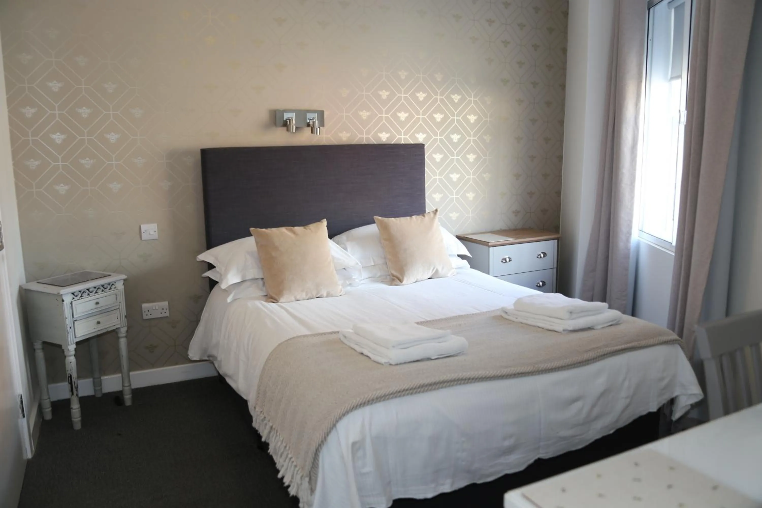 Bed in The Bulls Head Hotel