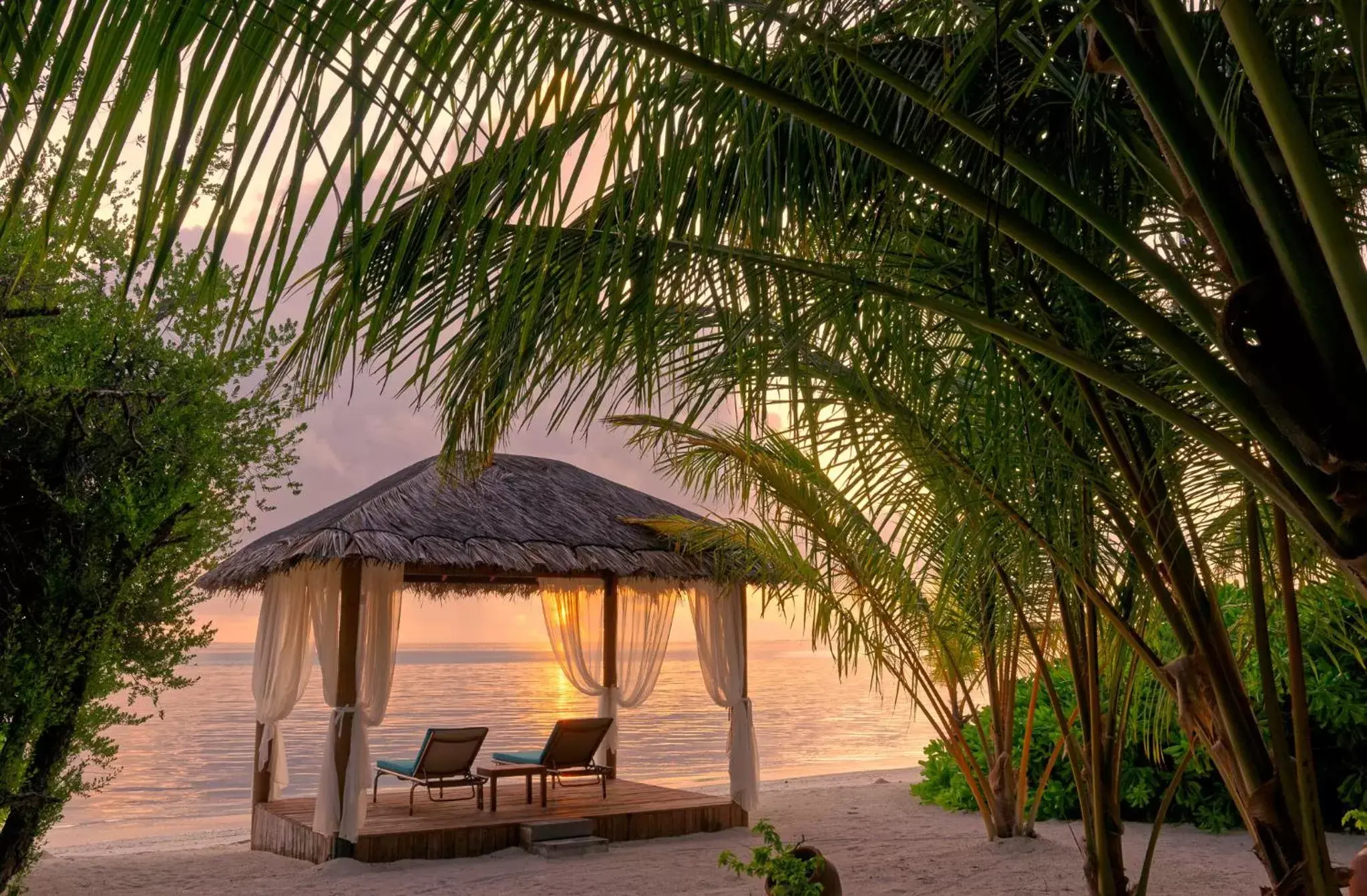 Patio in Canareef Resort Maldives