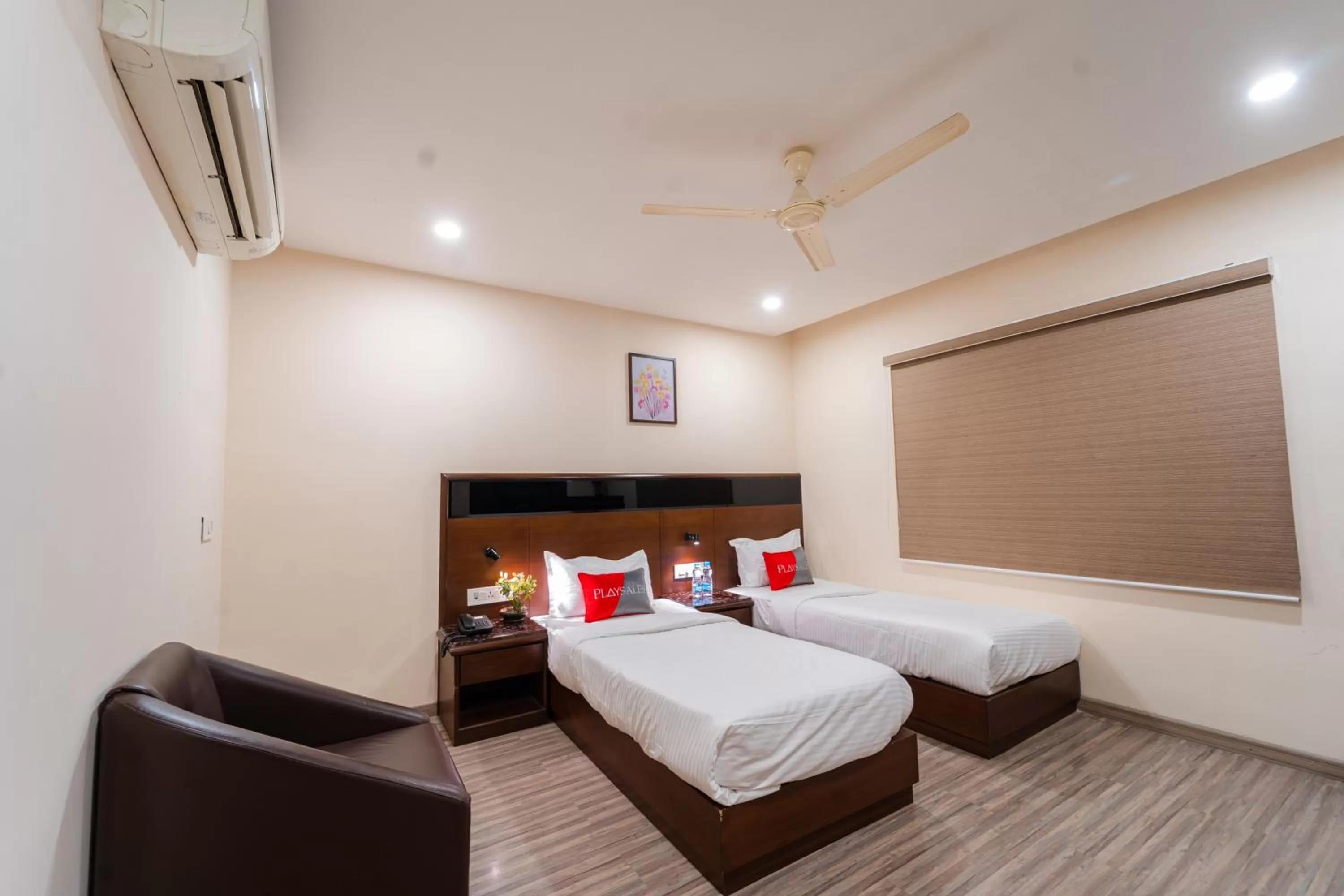 Photo of the whole room, Bed in Playsales Eco Stay Vijay Nagar Indore