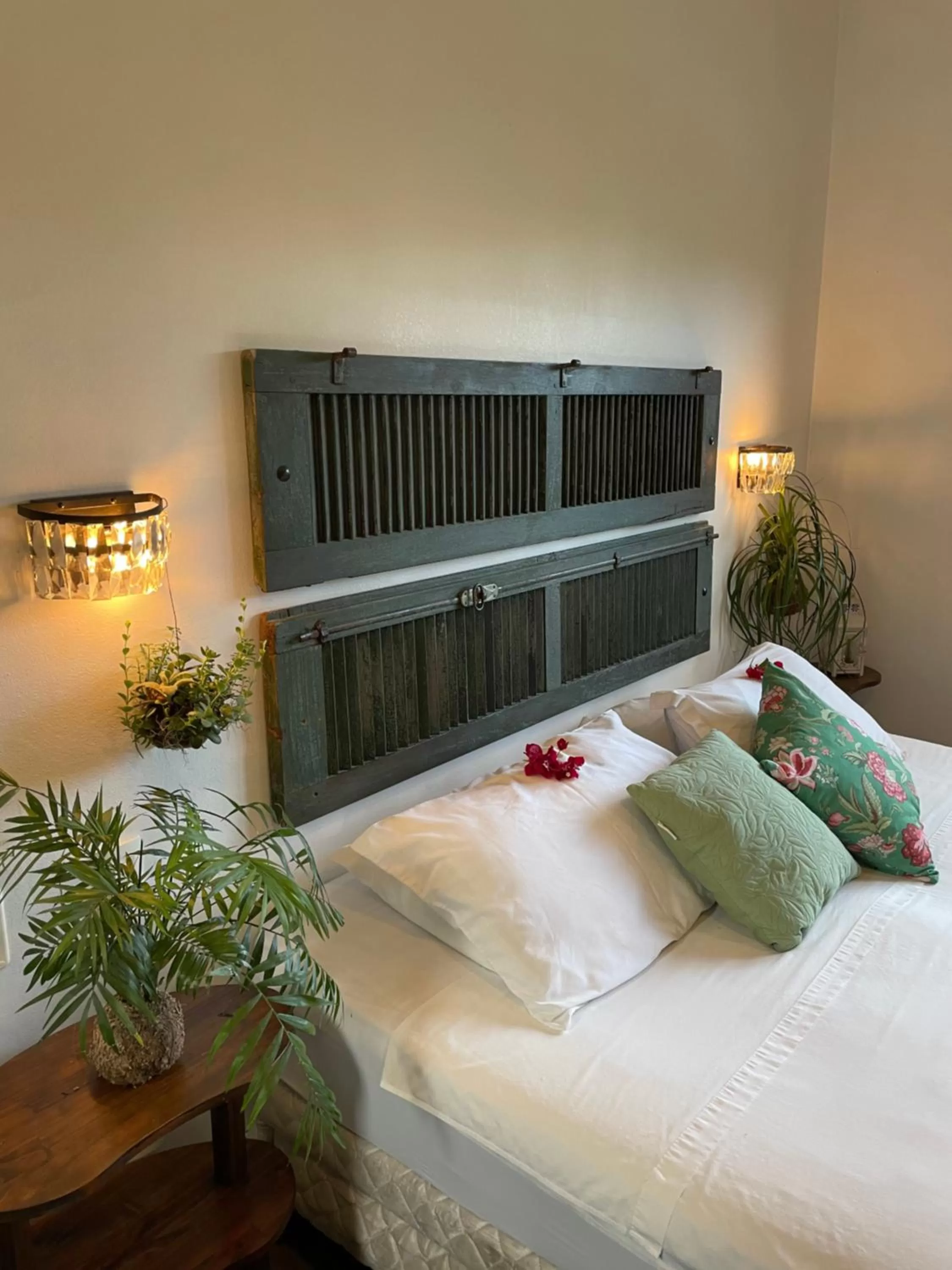 Bed in Pousada Santarina