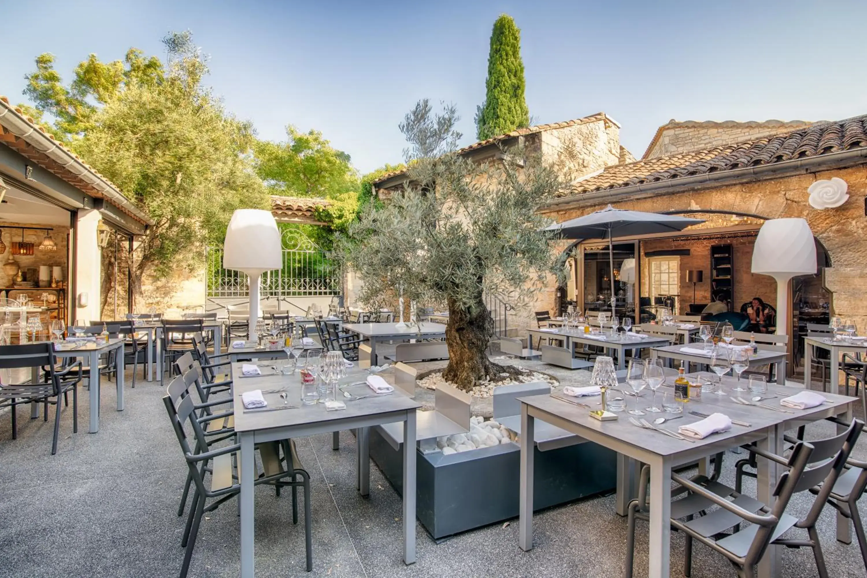 Patio, Restaurant/Places to Eat in Le Mas du Terme