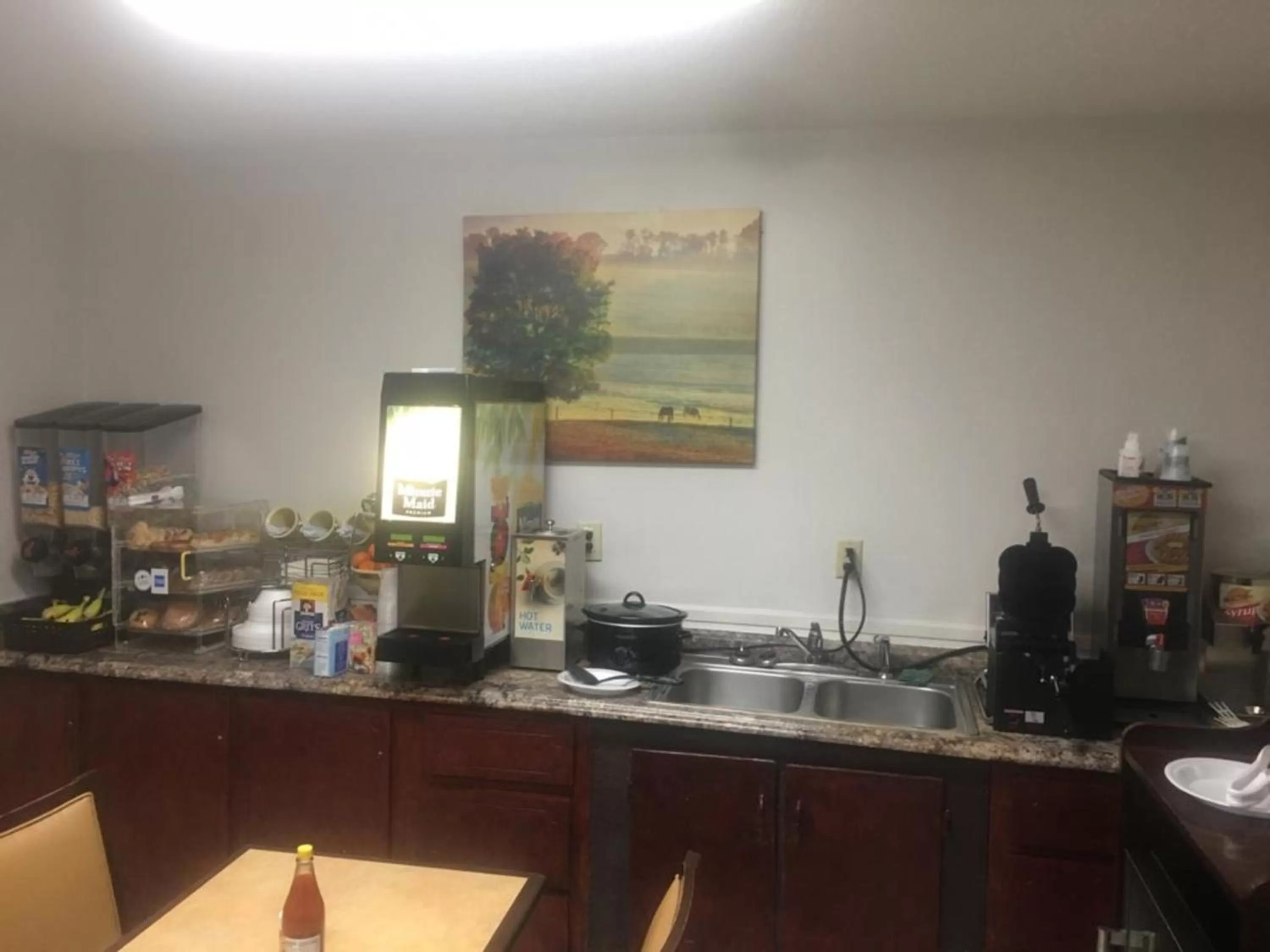 Communal kitchen in Loyalty Inn Hawkinsville