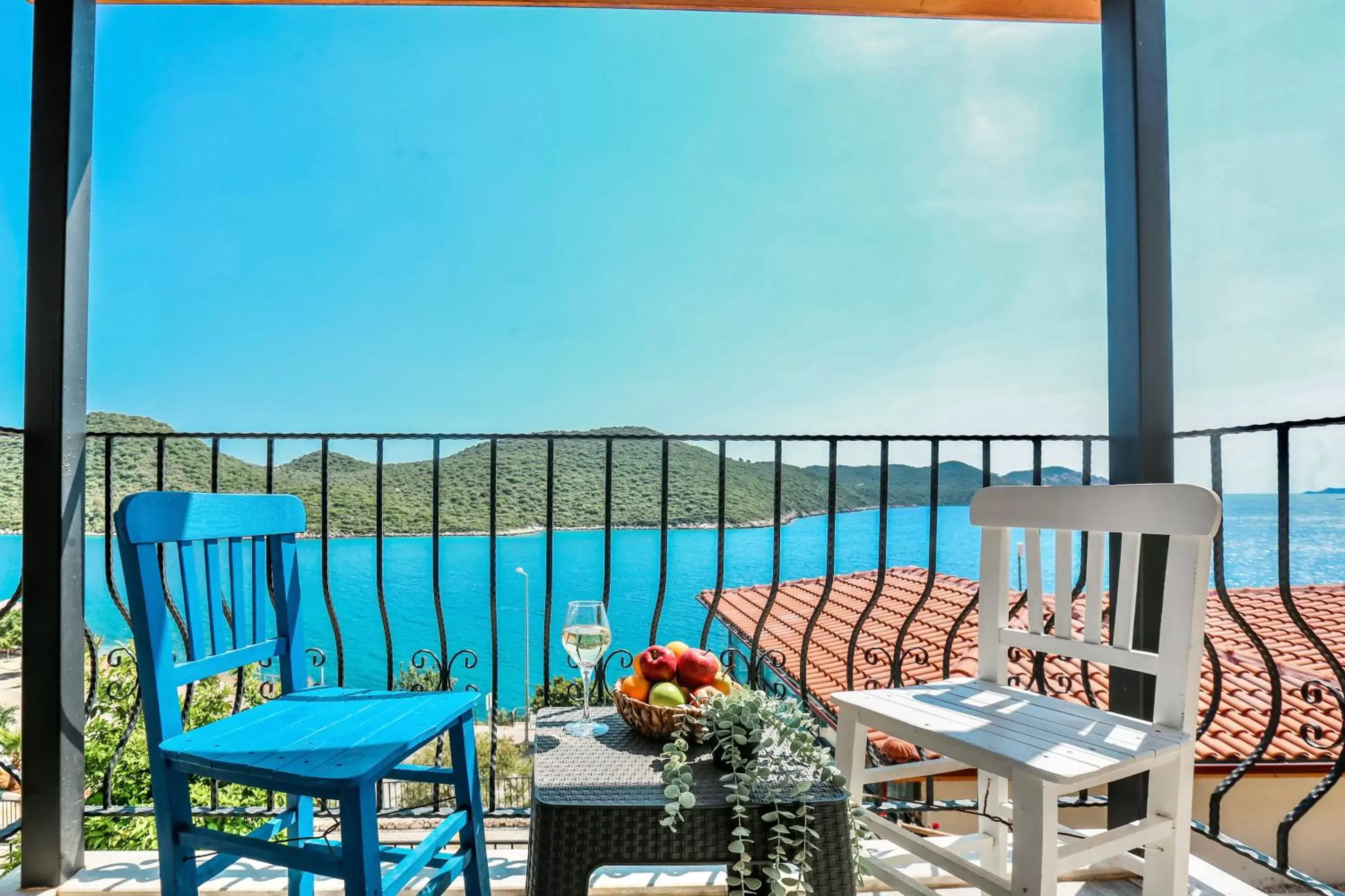 Balcony/Terrace in Kaş Köy Hotel