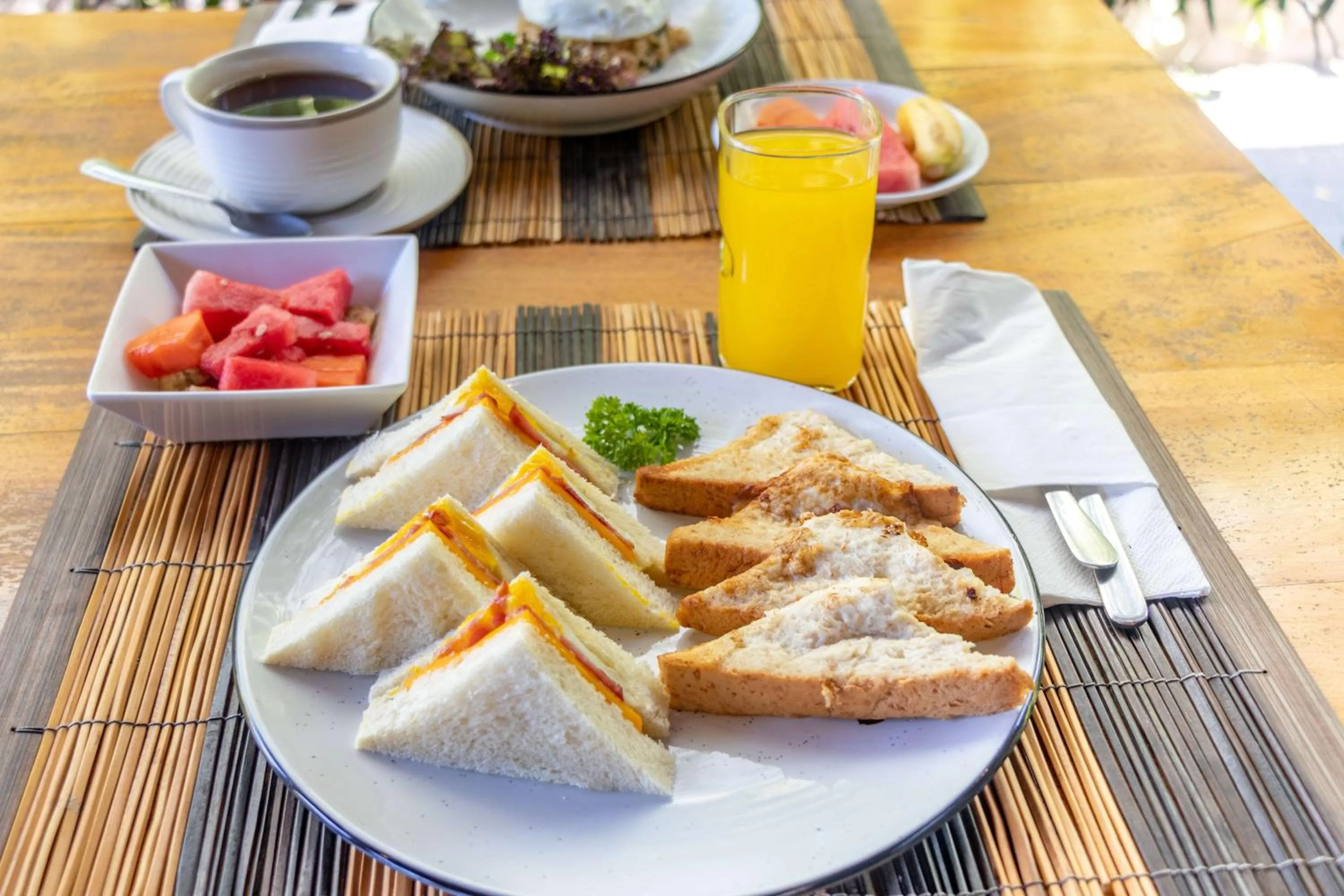 Breakfast in Aleesha Villas and Suites