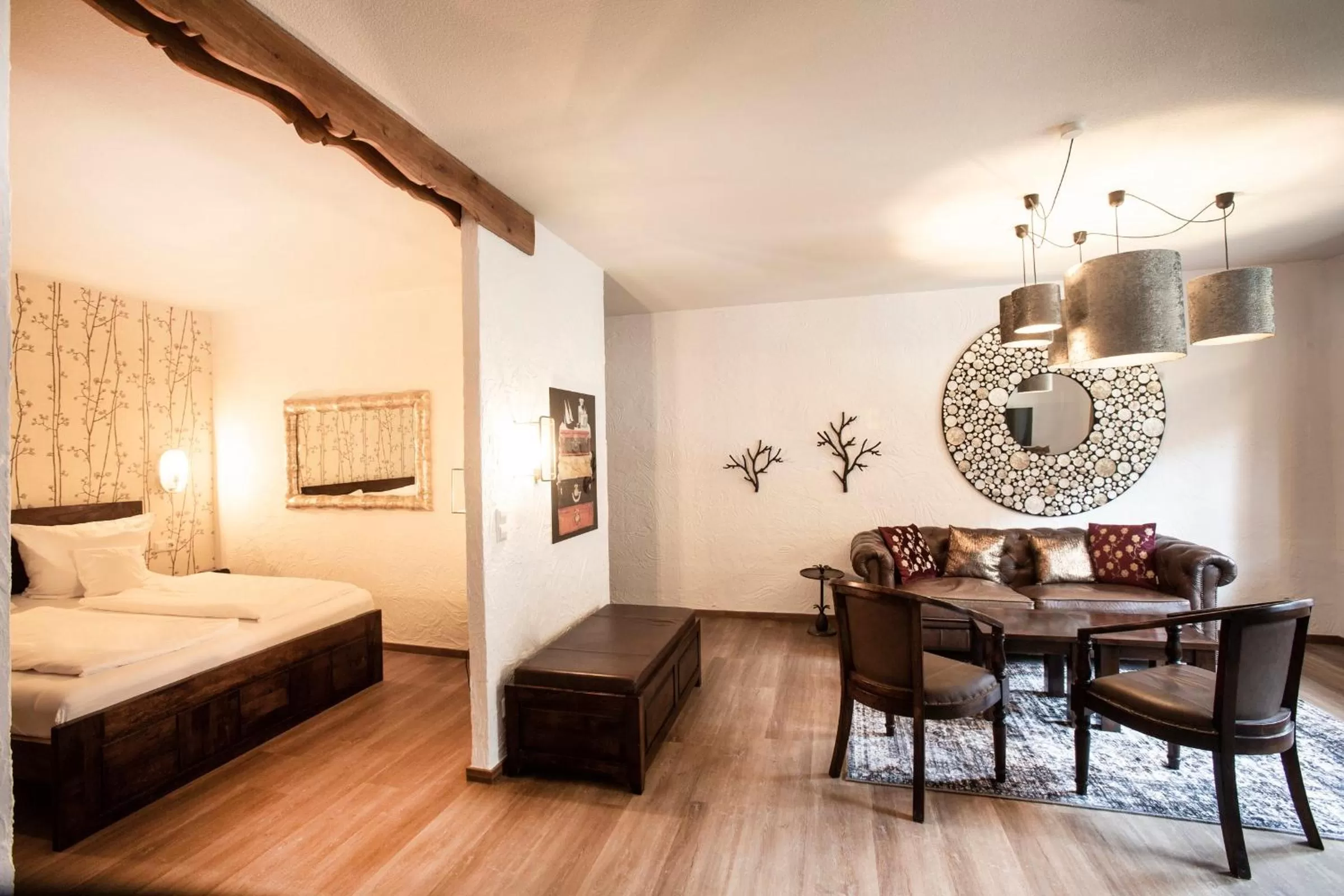 Living room, Bed in Hotel Hüttenmühle Hillscheid