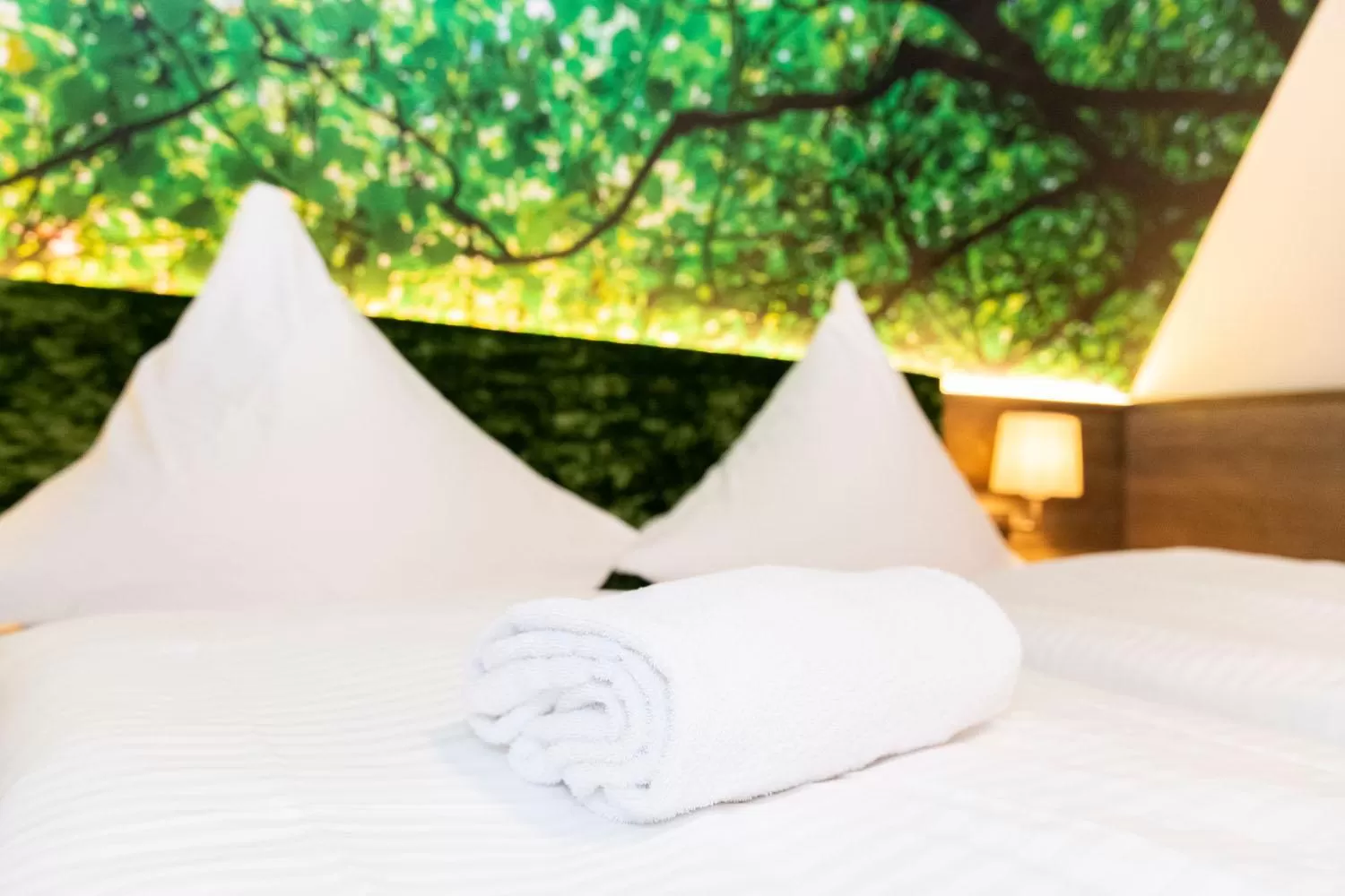 Bed in Hotel Waldmühle