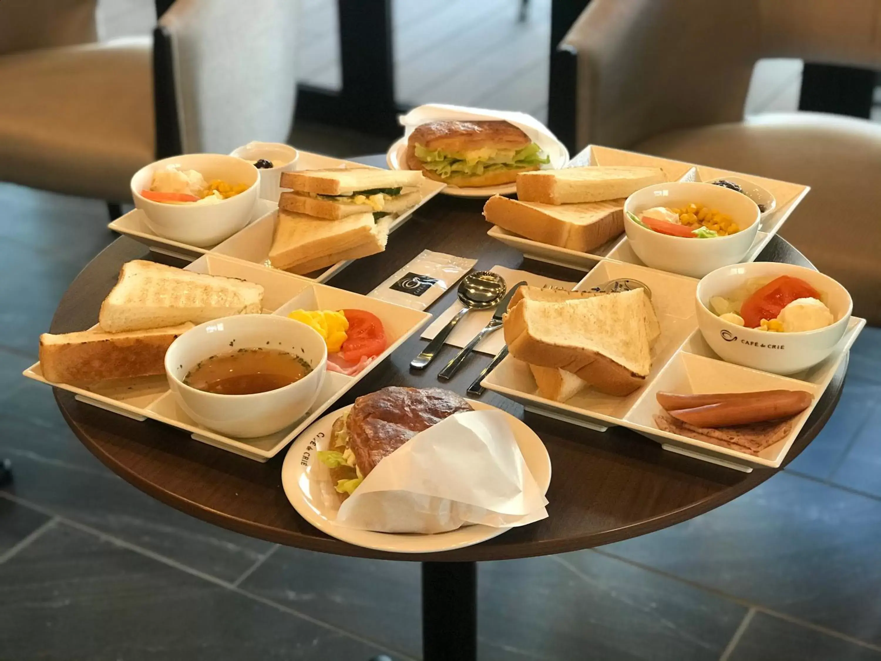 English/Irish breakfast in At Inn Hotel Toyotashi Eki