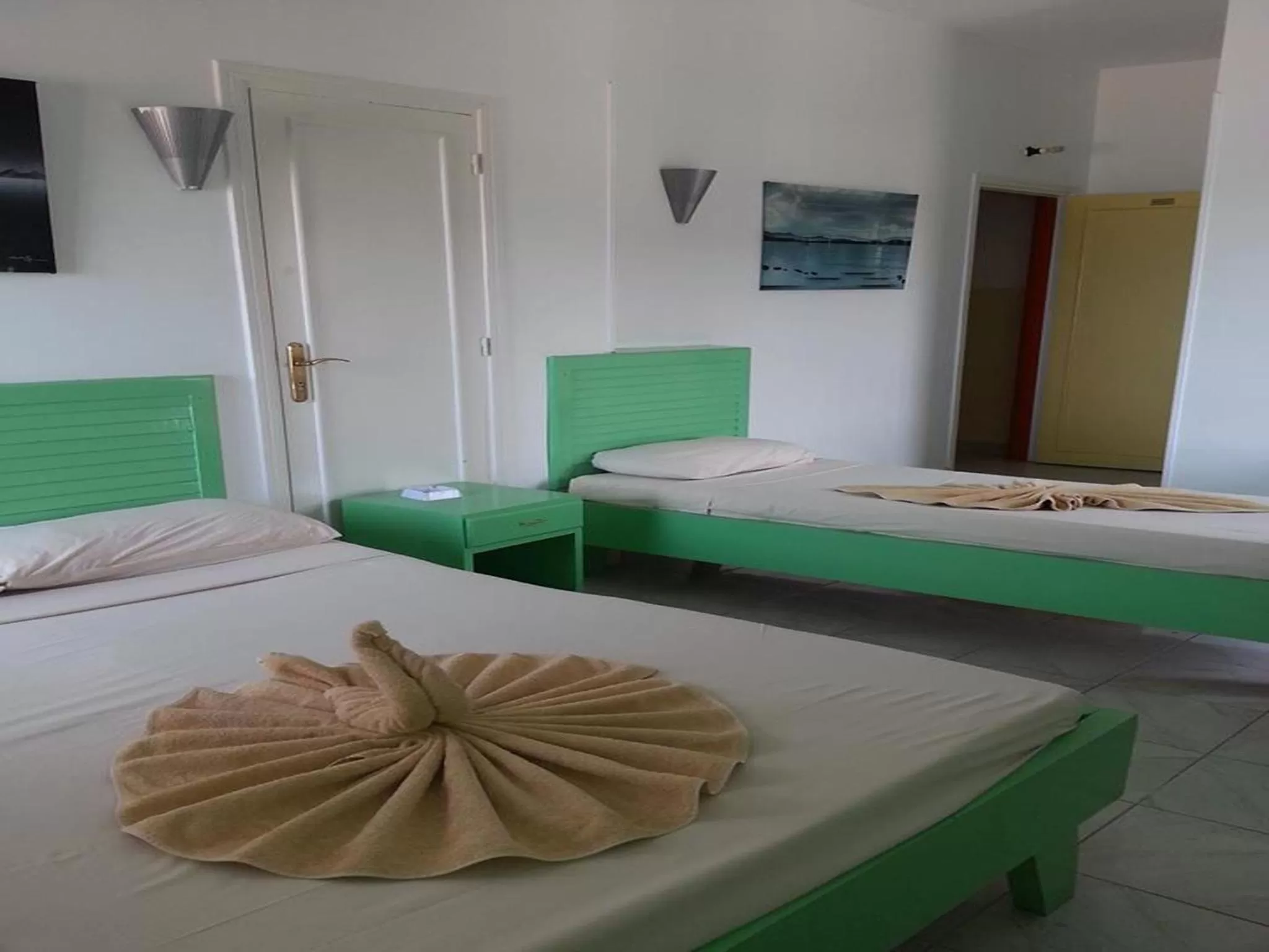 Bed in Sea View Hotel