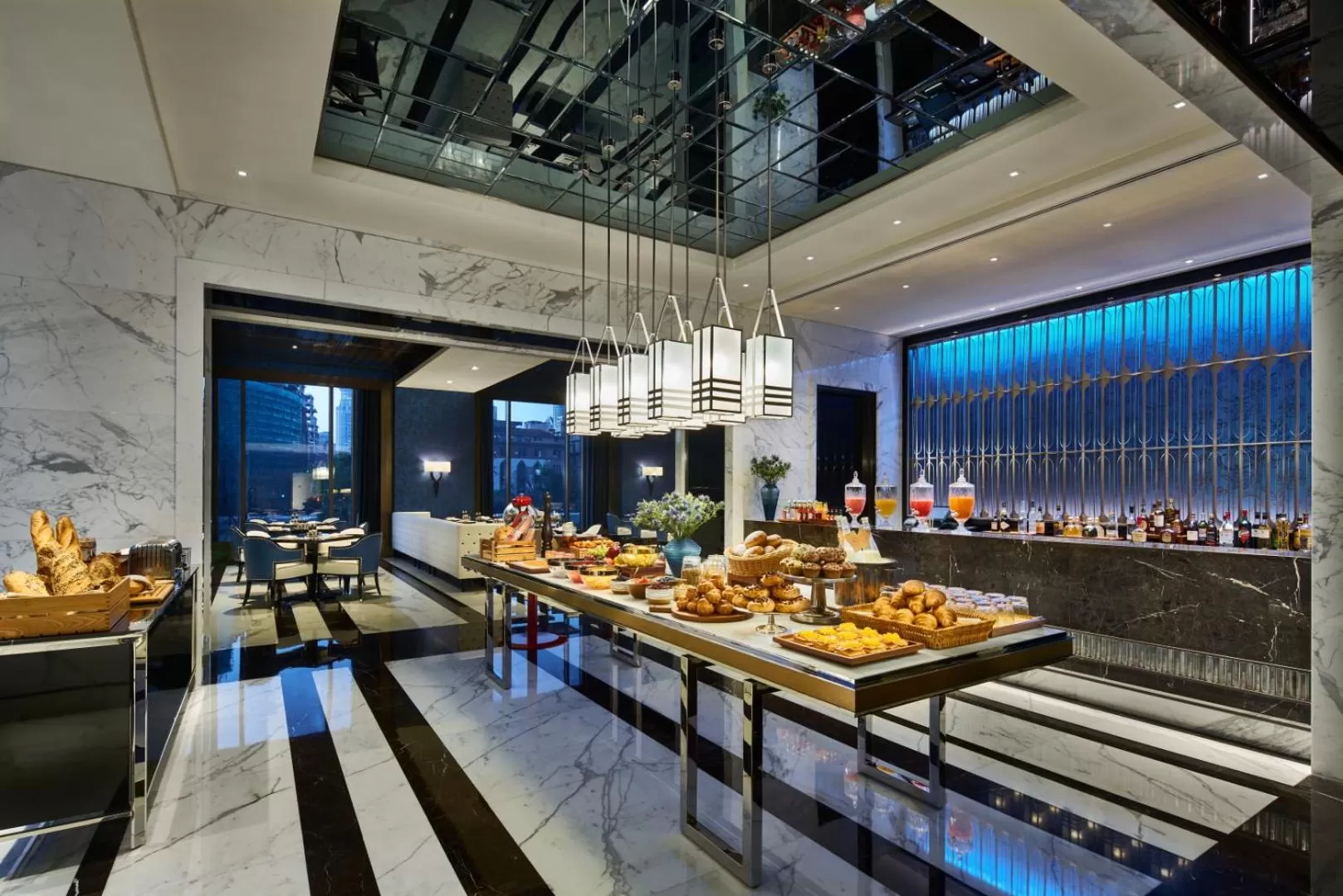 Continental breakfast in Bellagio by MGM Shanghai - on the bund